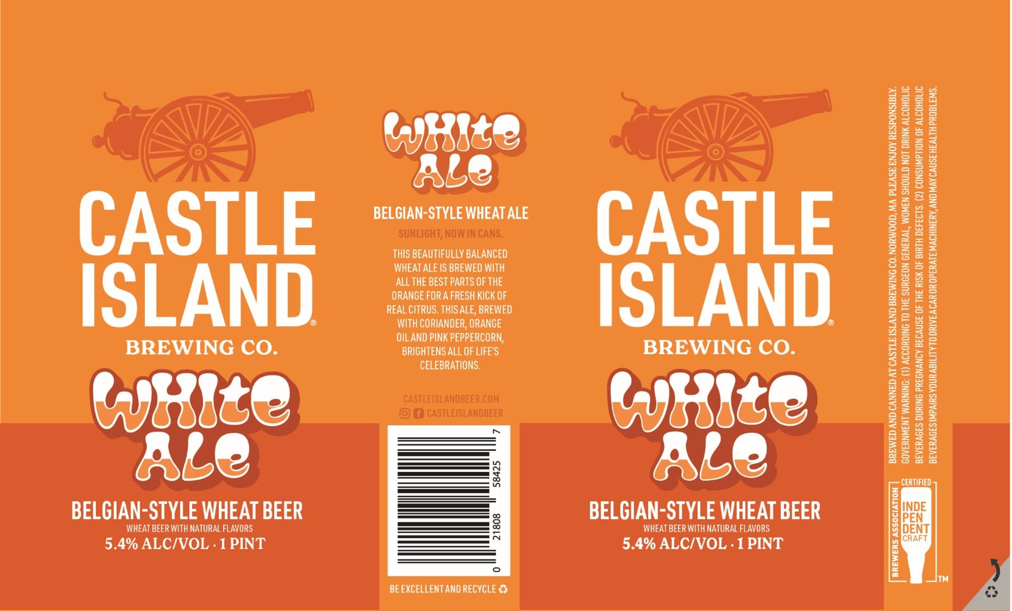 White Ale by Castle Island Brewing Co. - beer label
