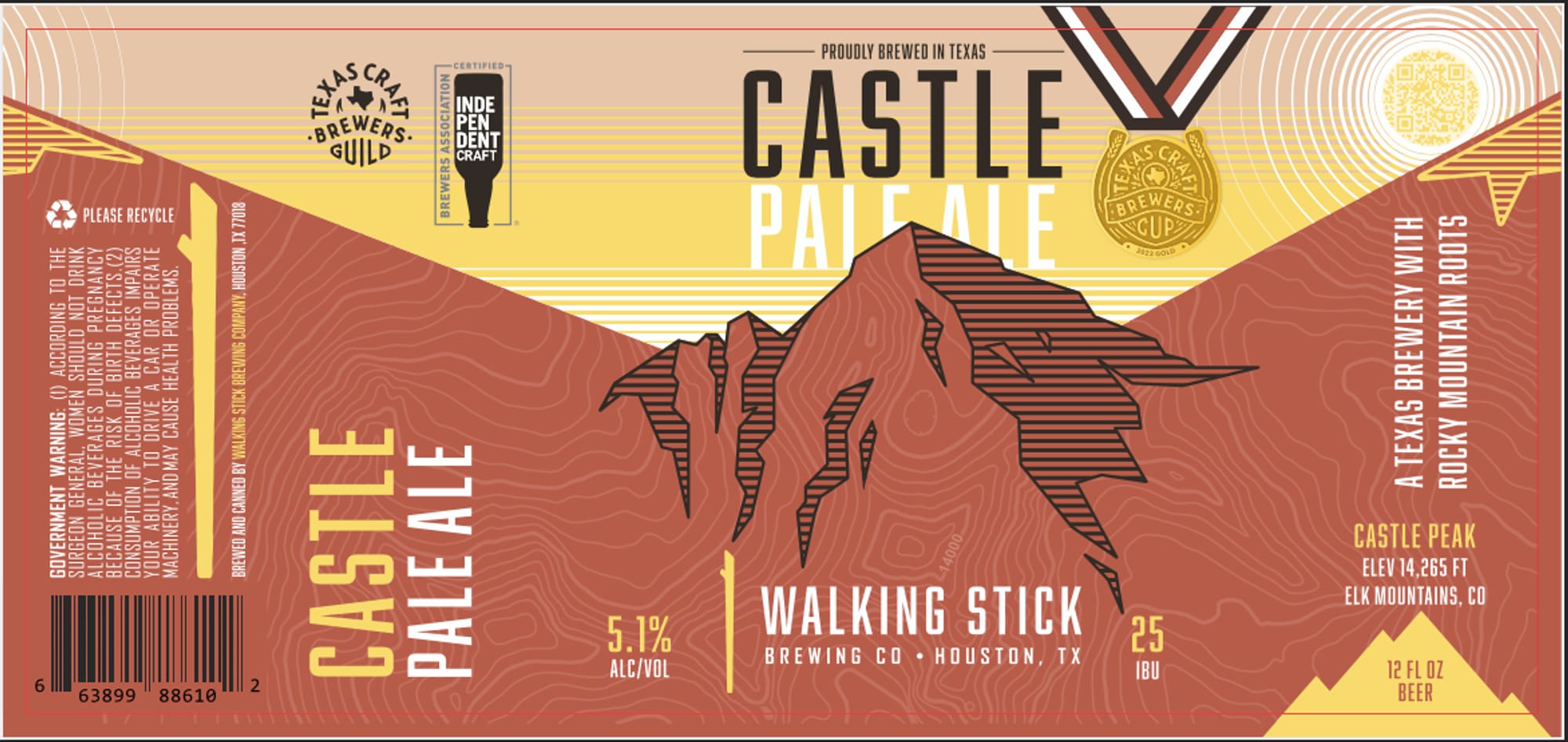 Castle Pale Ale by Texas Brewing Company - beer label