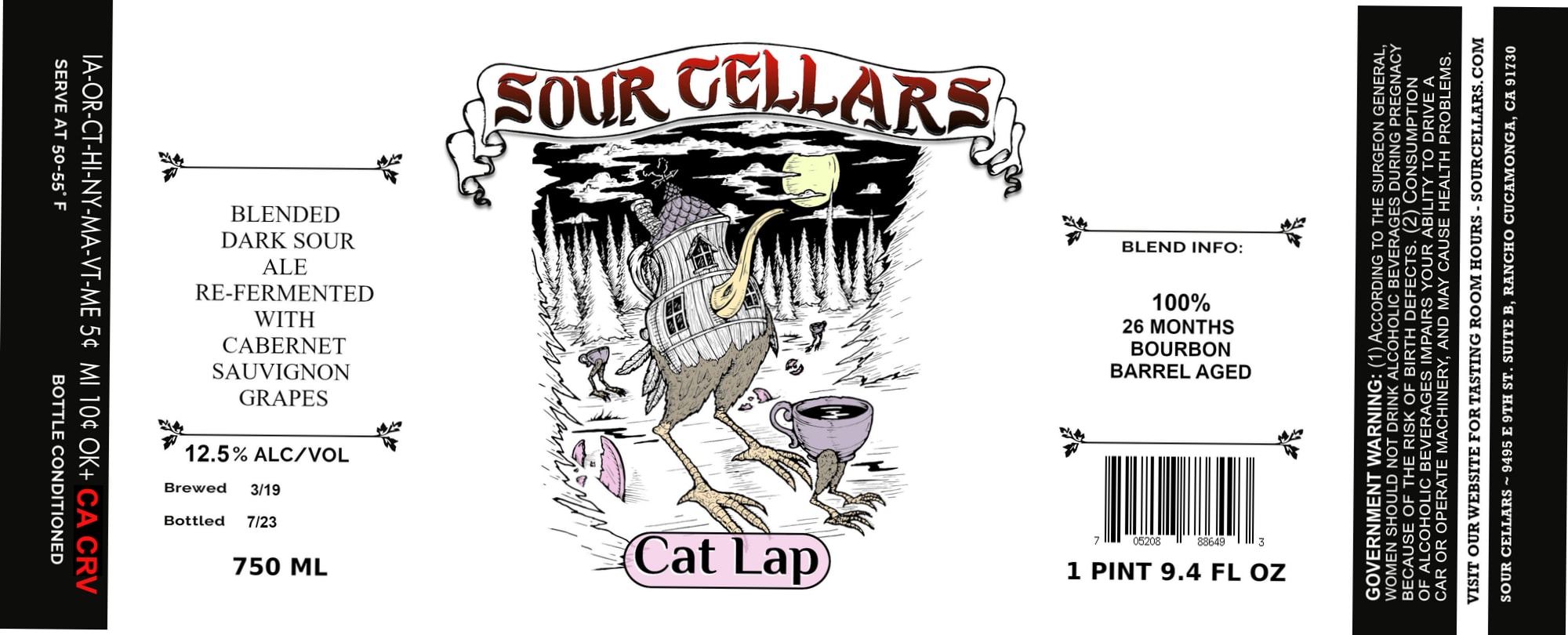 Cat Lap by Sour Cellars - beer label