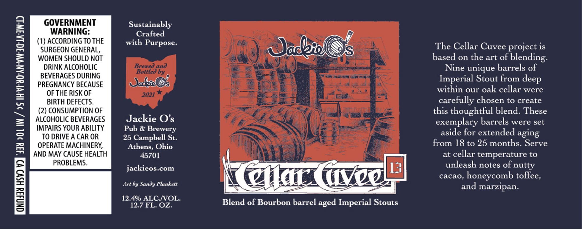 Cellar Cuvee by Jackie O’s - beer label