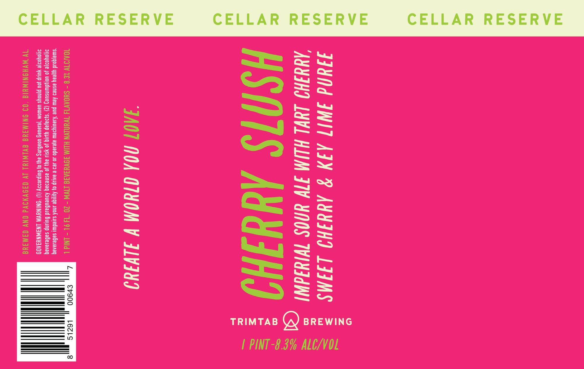 Cellar Reserve Slush by Trimtab Brewing - beer label