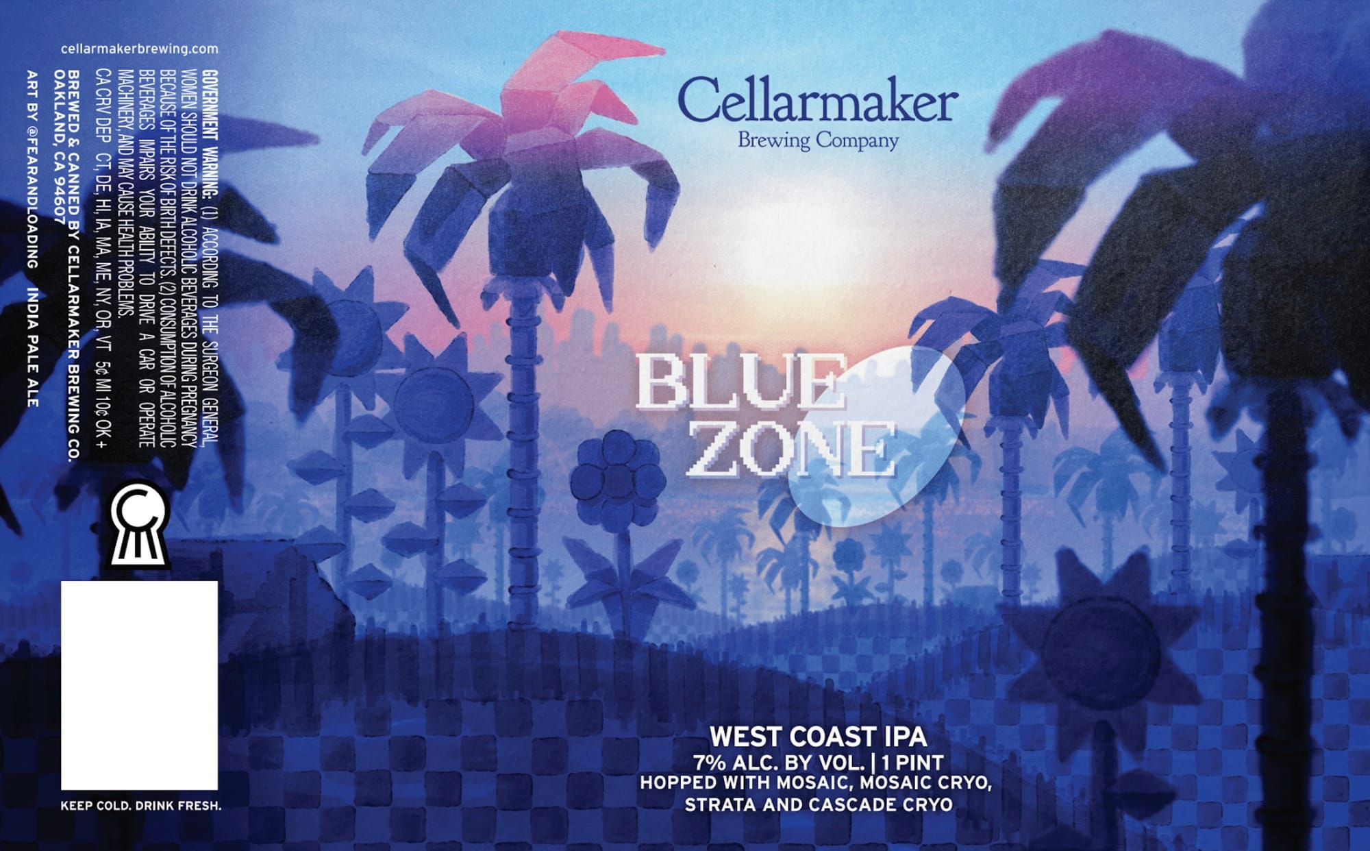 Blue Zone by Cellarmaker Brewing Company - beer label