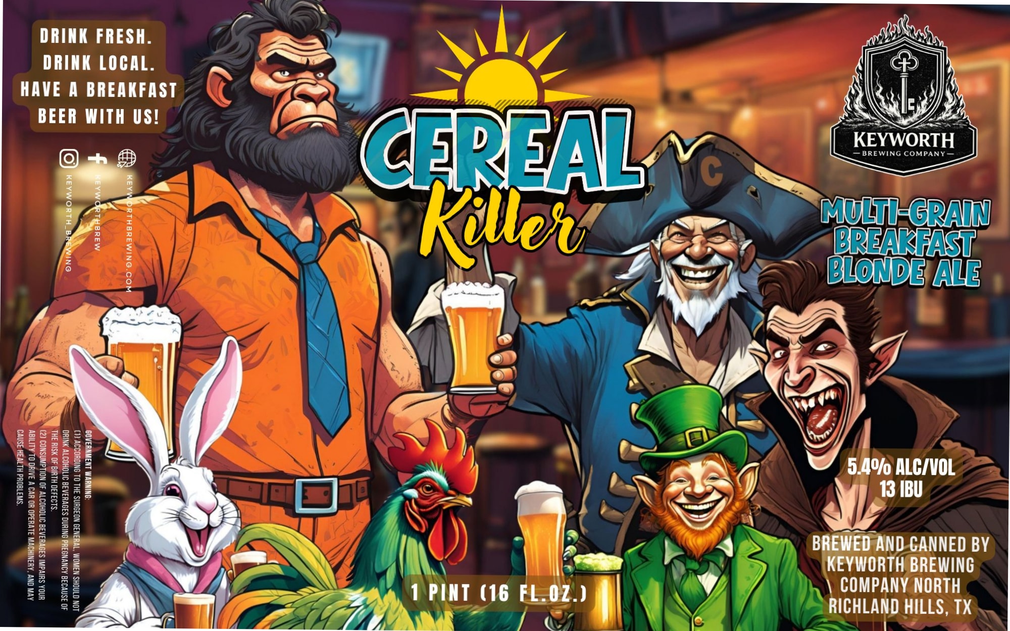 Cereal Killer by Keyworth Brewing Company - beer label