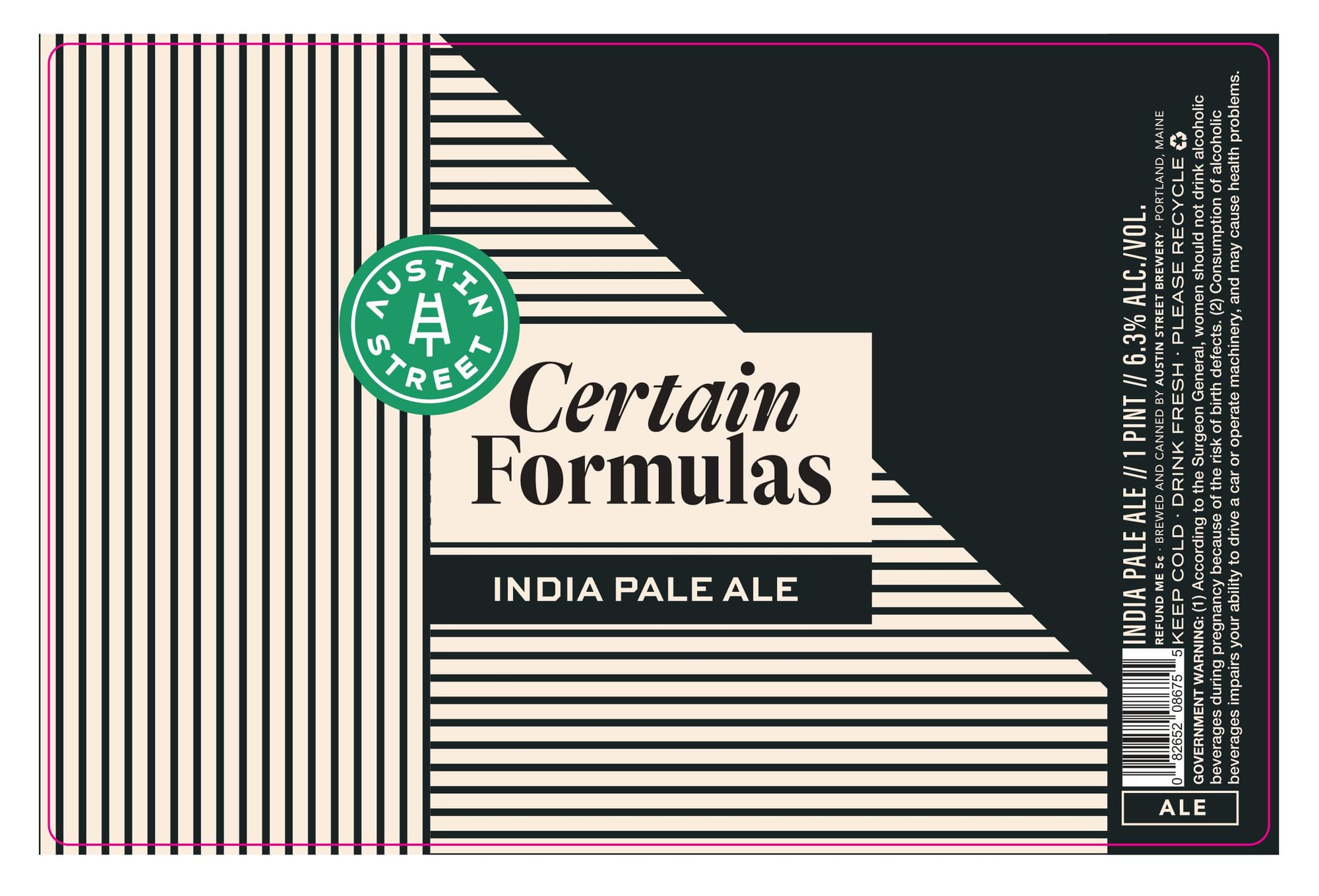 Certain Formulas by Austin Street Brewery - beer label