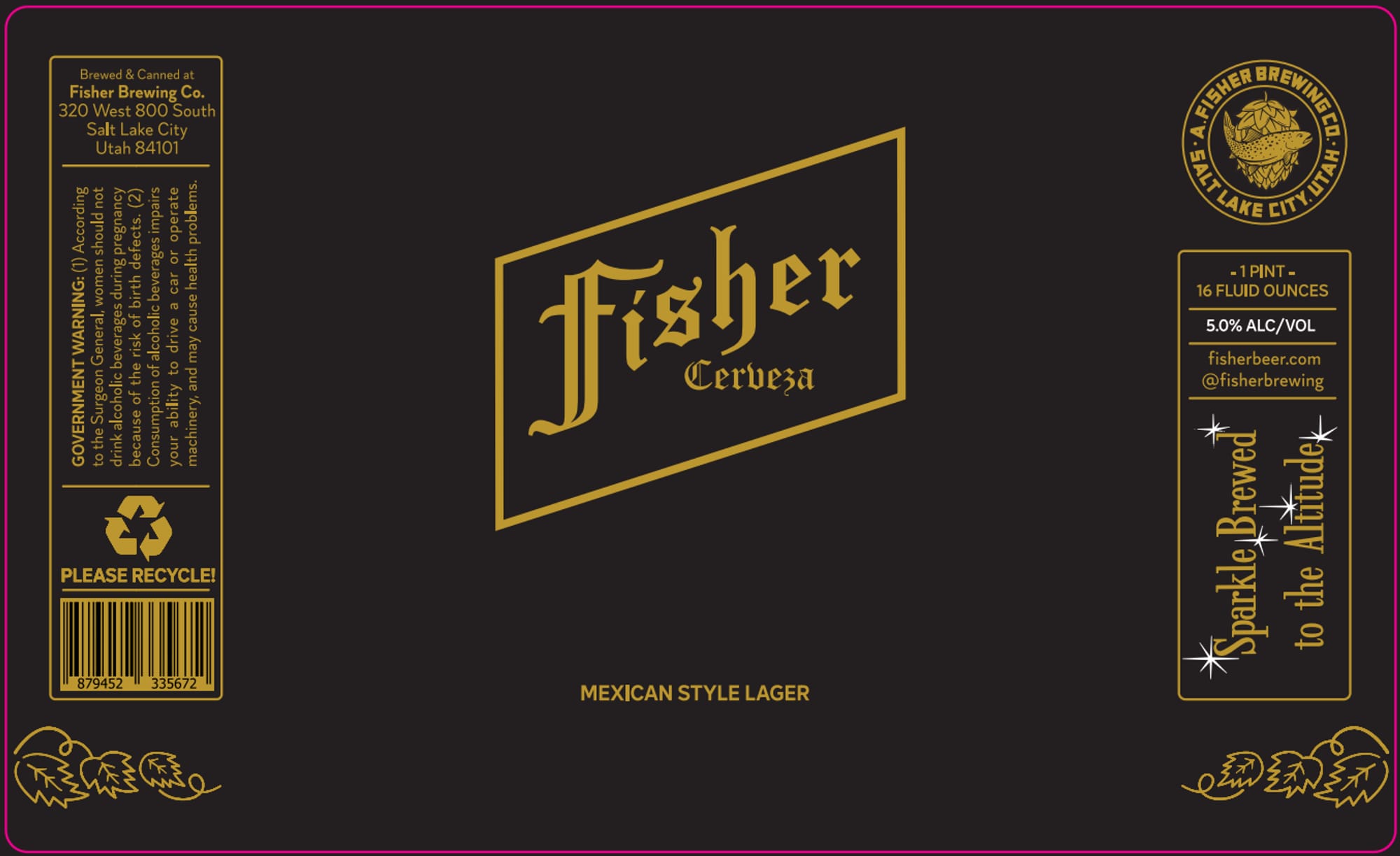 Cerveza by Fisher Brewing Co. - beer label