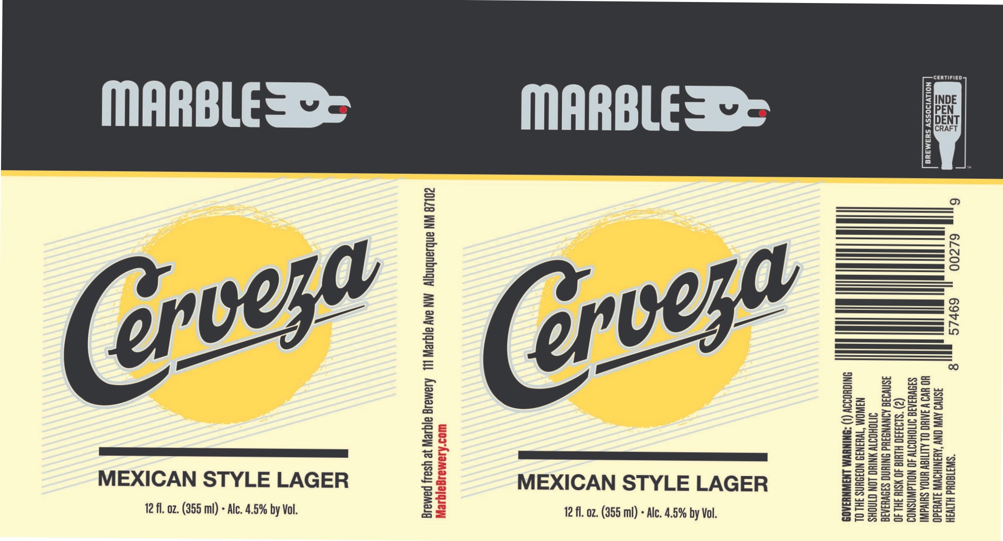 Cerveza by Marble Brewery - beer label