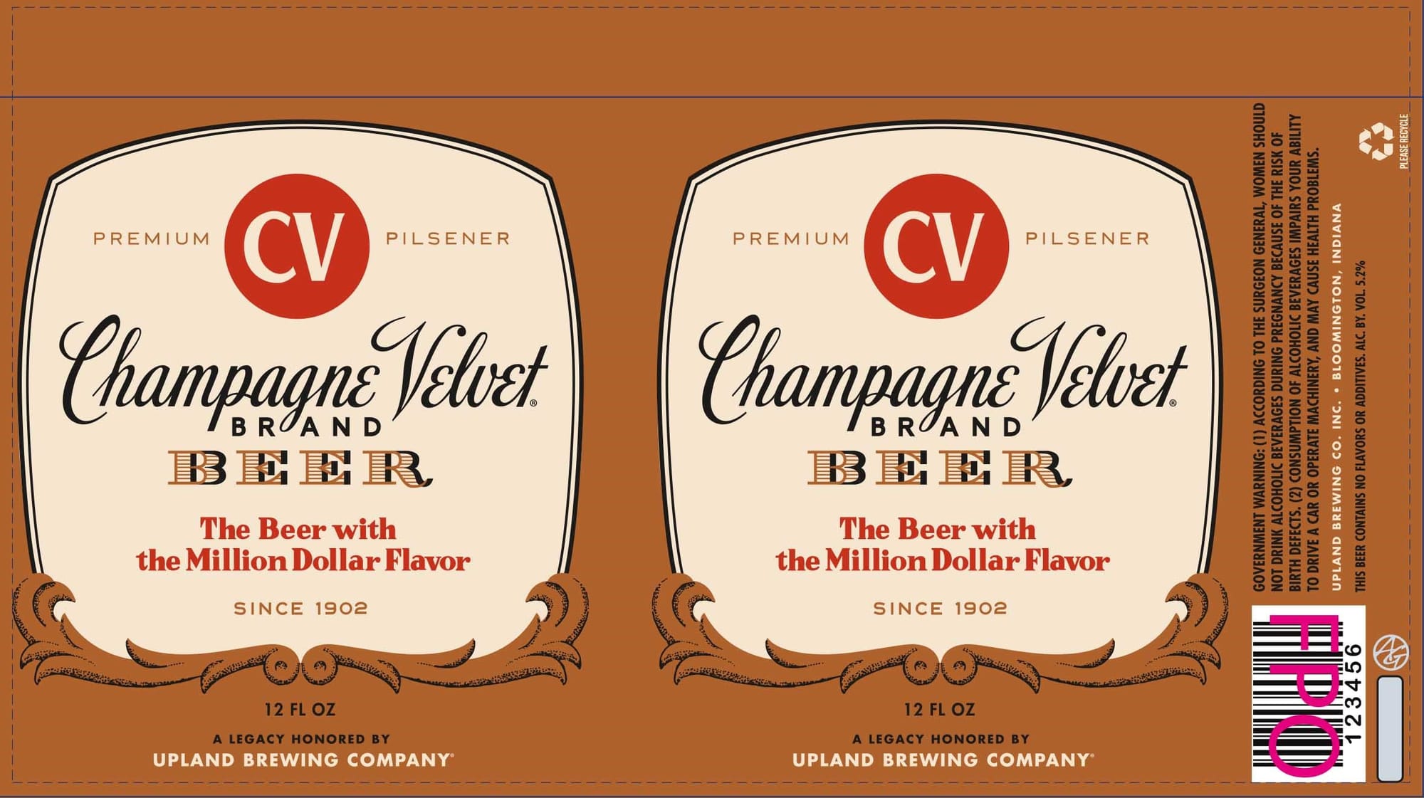 Champagne Velvet by Uplands Brewing Company - beer label