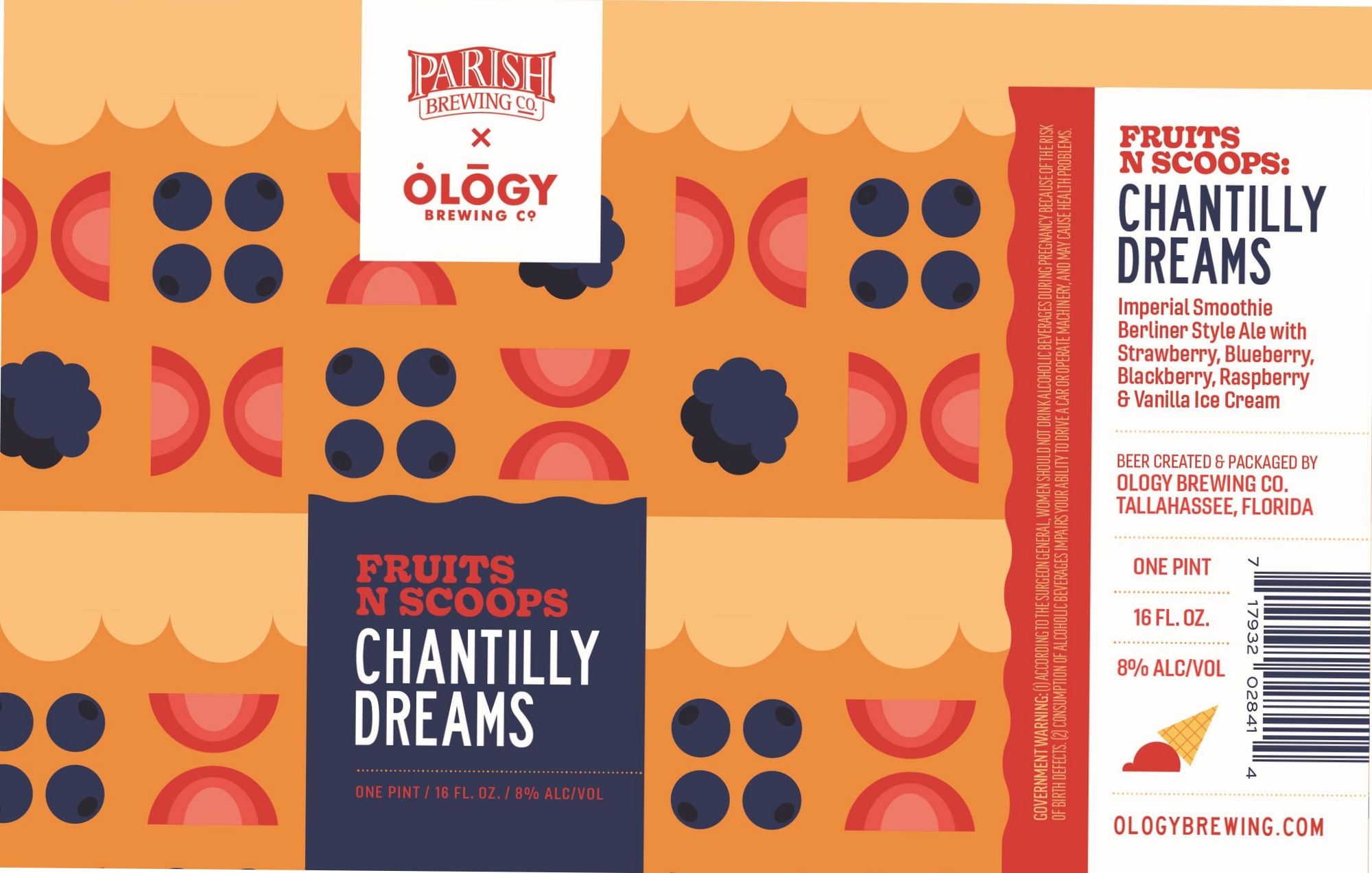 Chantilly Dreams by Parish Brewing Co. x Ölögý Brewing Co. - beer label