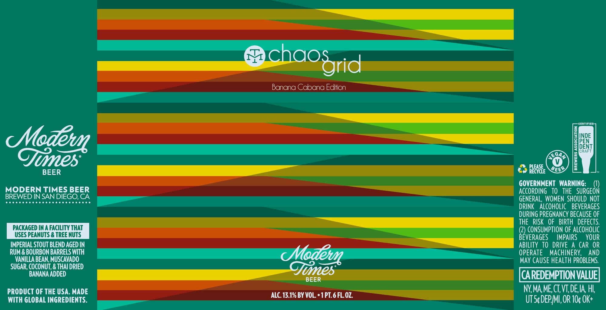 Chaos Grid by Modern Times Beer - beer label