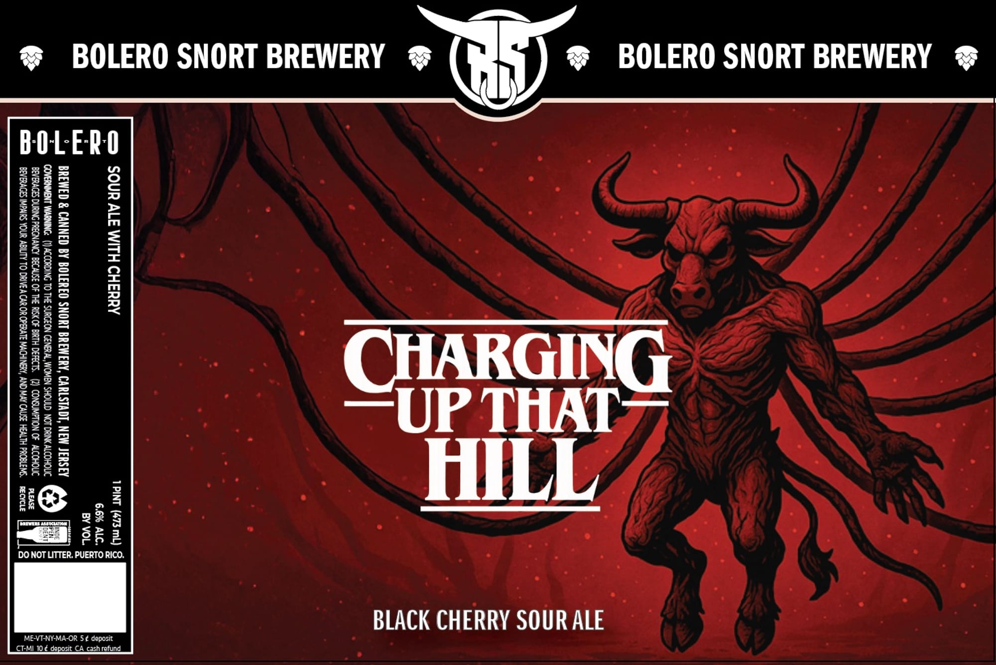 Charging Up That Hill by Bolero Snort Brewery - beer label