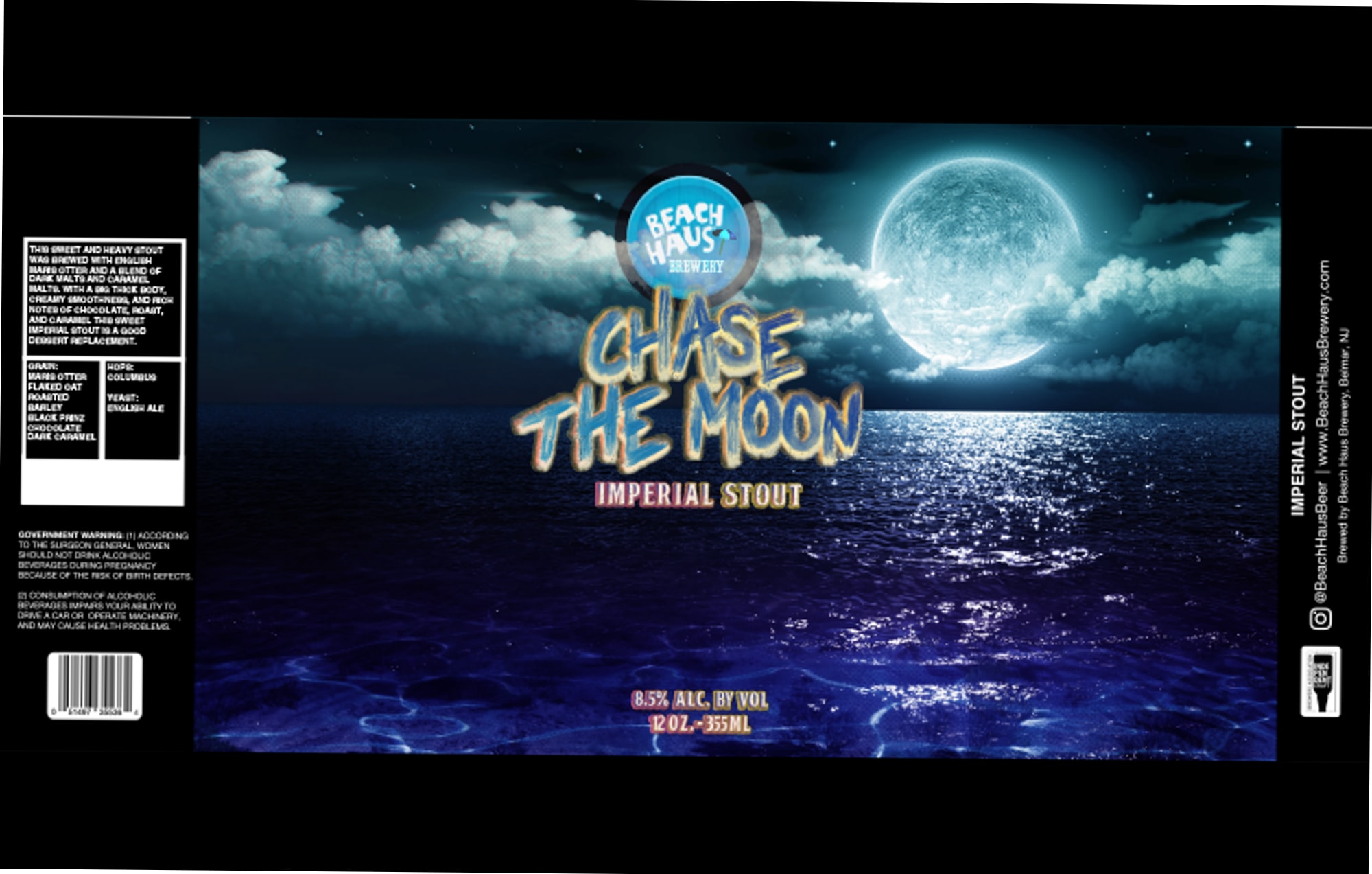 Chase the Moon by Beach Haus Brewery - beer label