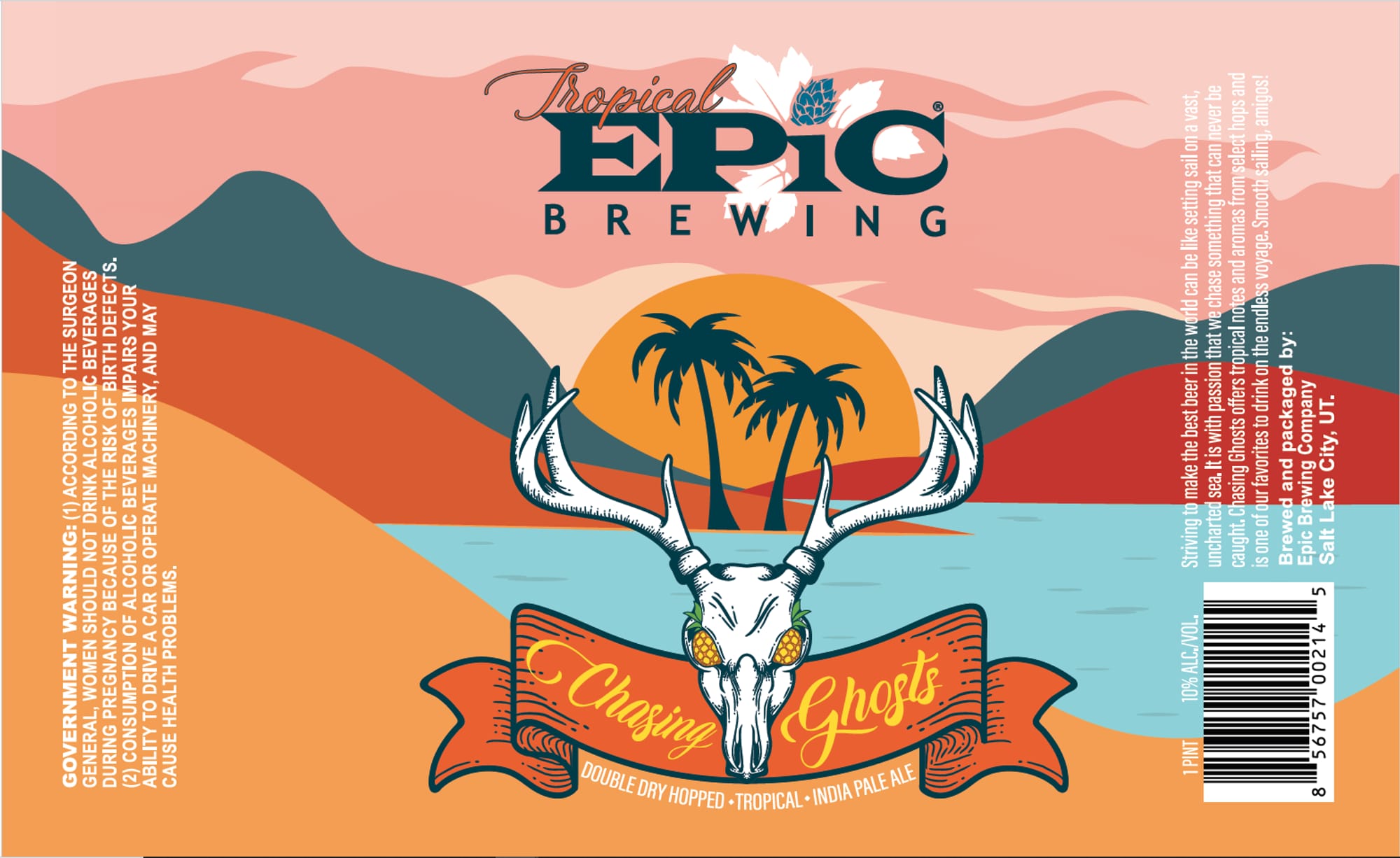 Chasing Ghosts by Epic Brewing Company - beer label