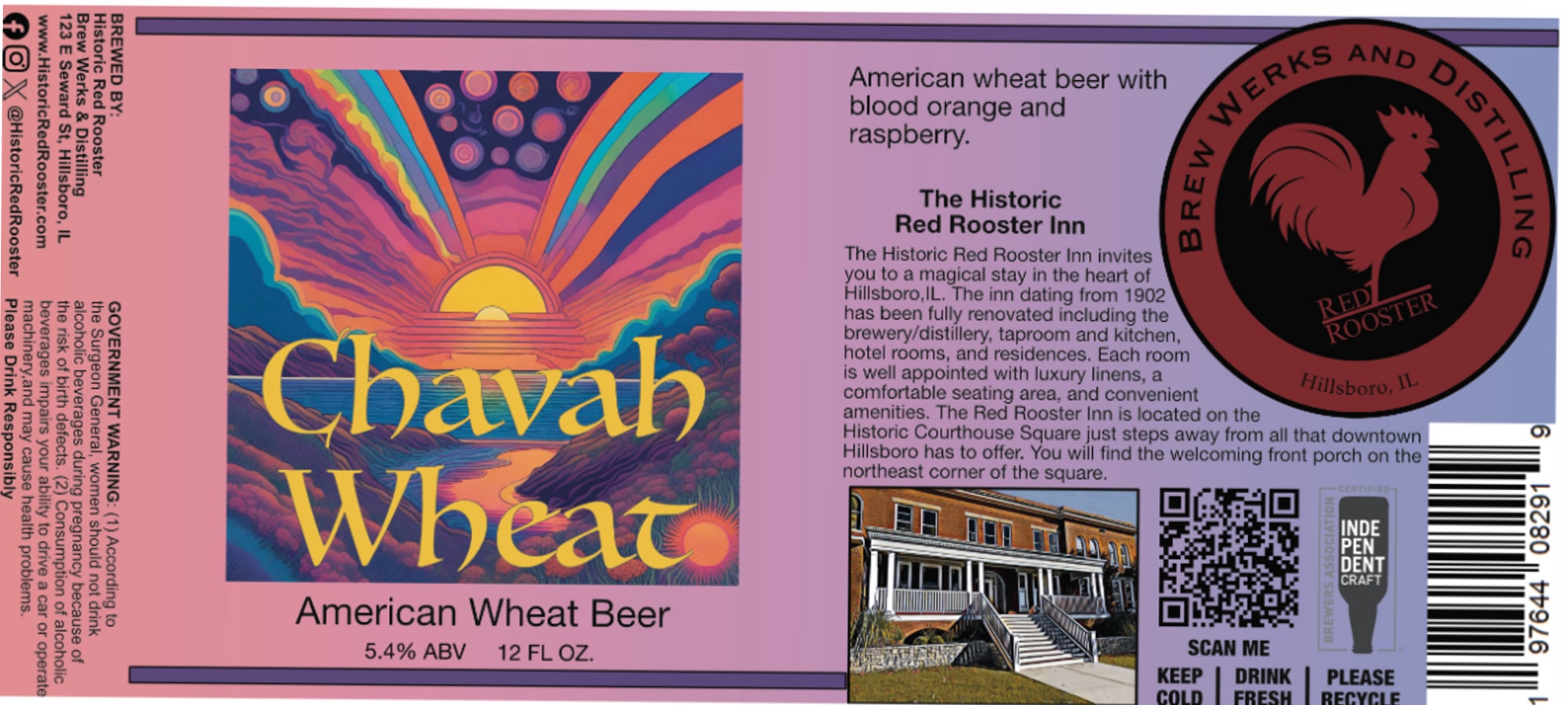 Chavah Wheat by Riverwerks & Distilling - beer label