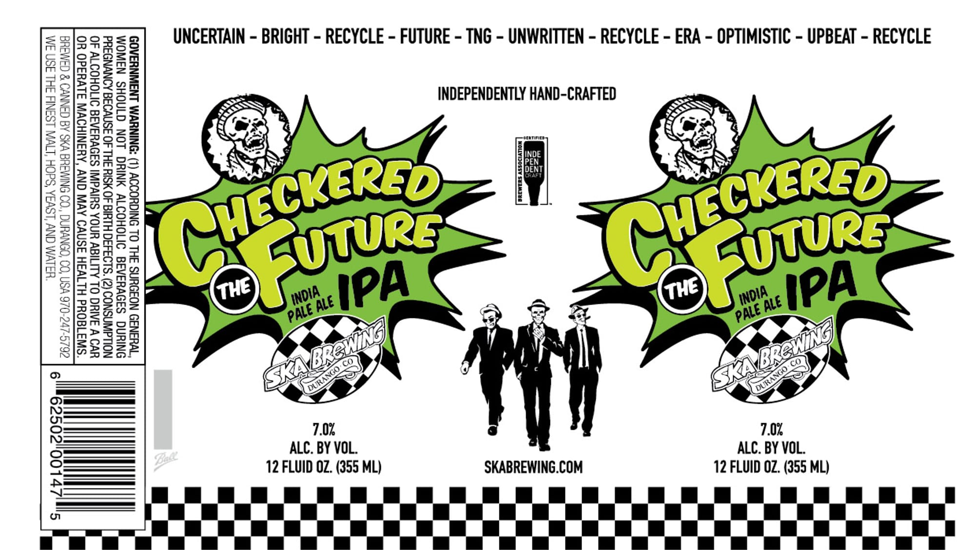 Checkered Future The India Pale Ale by Ska Brewing - beer label