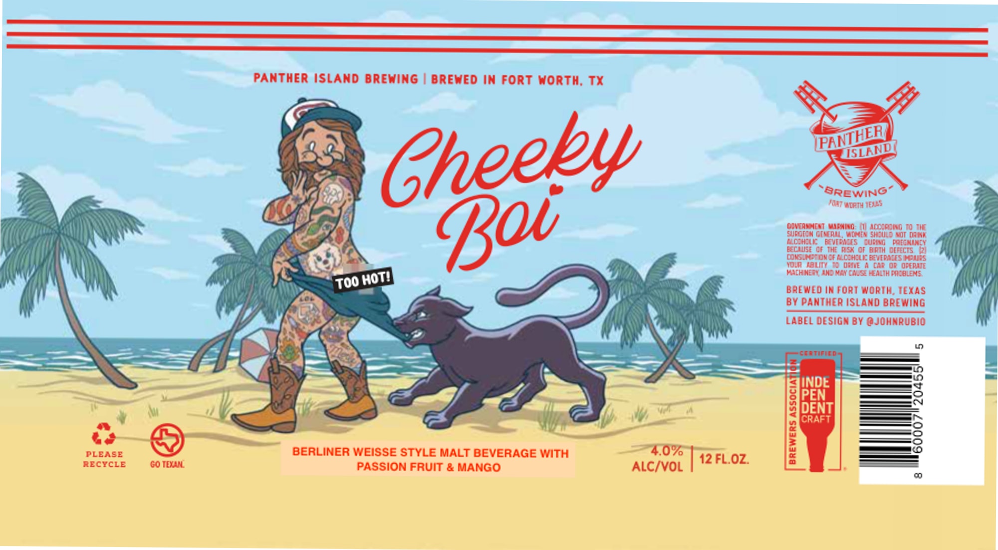 Cheeky Boi by Panther Island Brewing - beer label