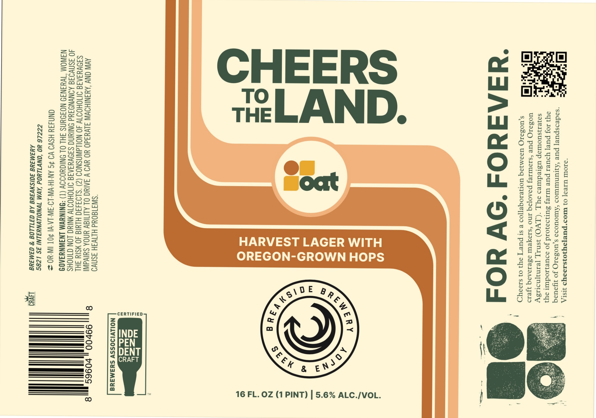 Cheers to the Land by Breakside Brewery - beer label
