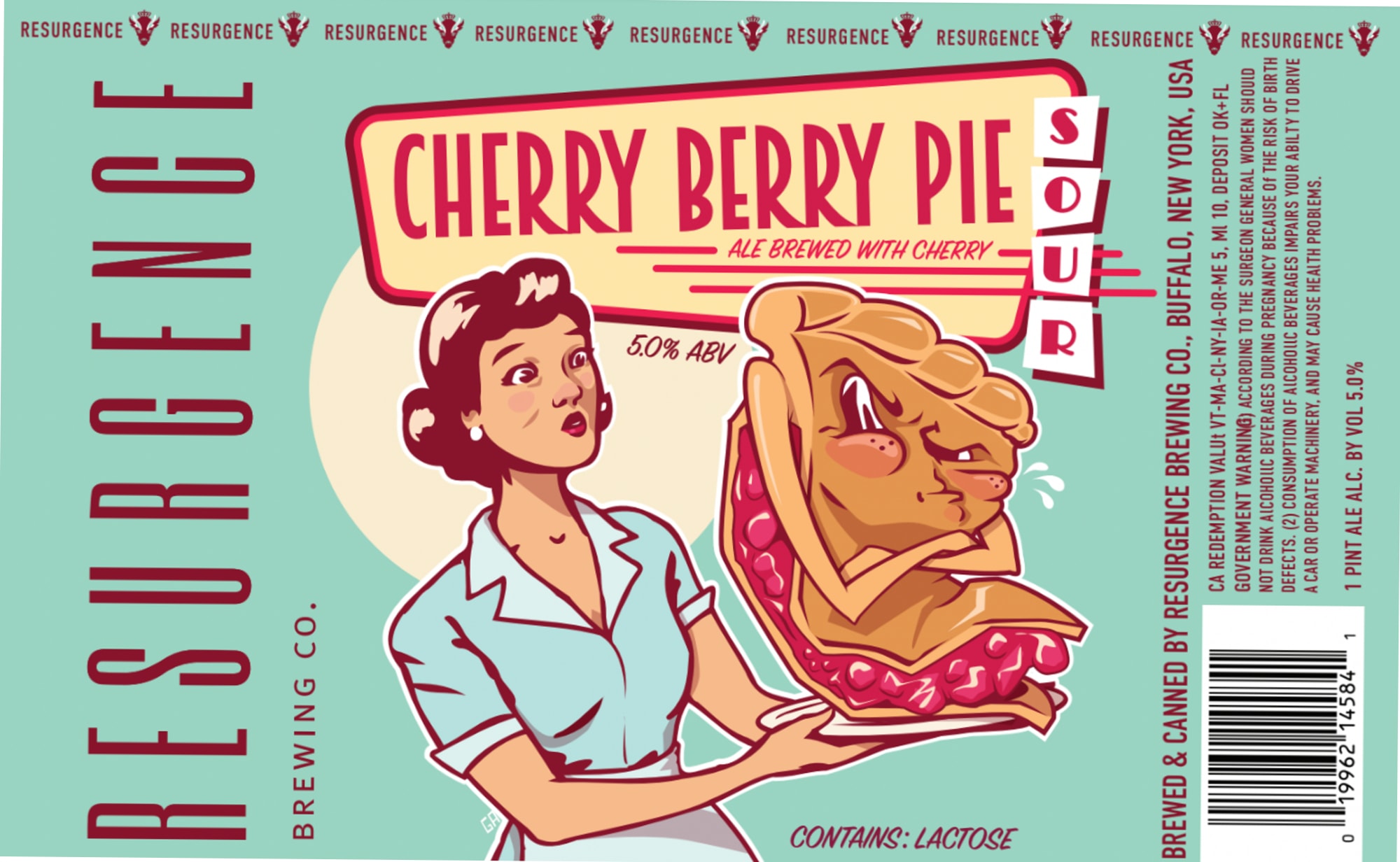 Cherry Berry Pie by Resurgence Brewing Co. - beer label