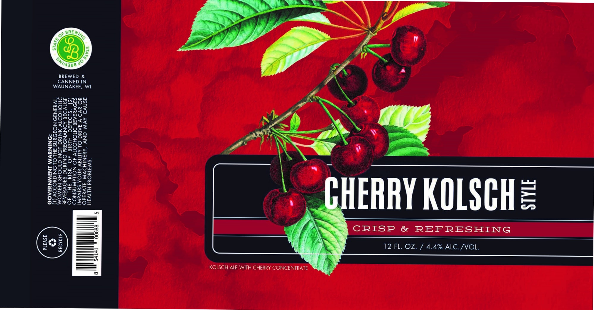 Cherry Kolsch by Lakefront Brewery - beer label