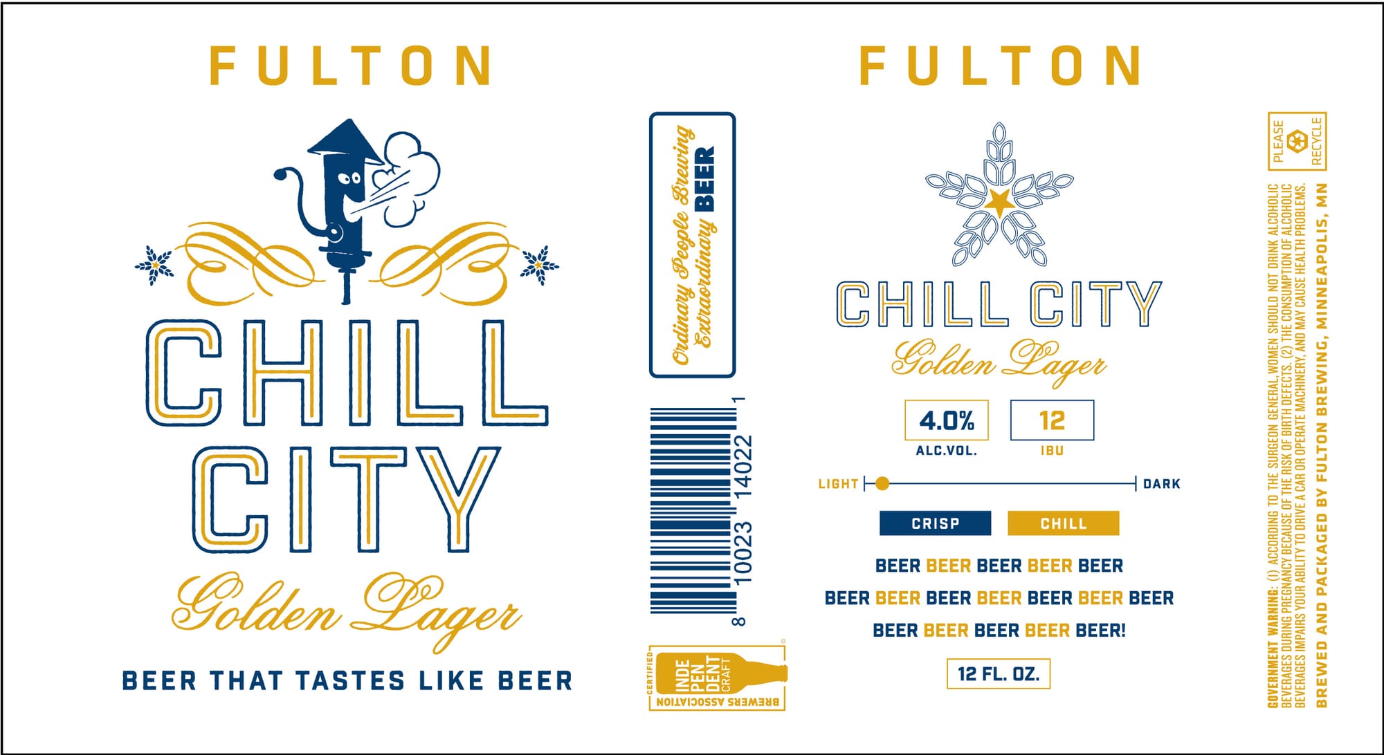 Chill City by Fulton Brewing - beer label