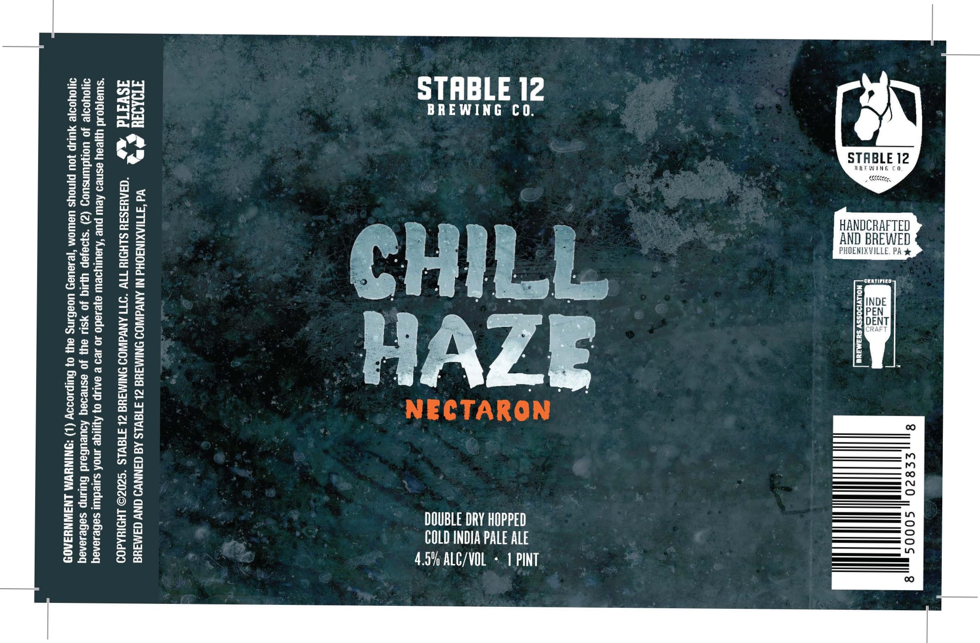 Chill Haze Nectaron by Stable 12 Brewing Co. - beer label