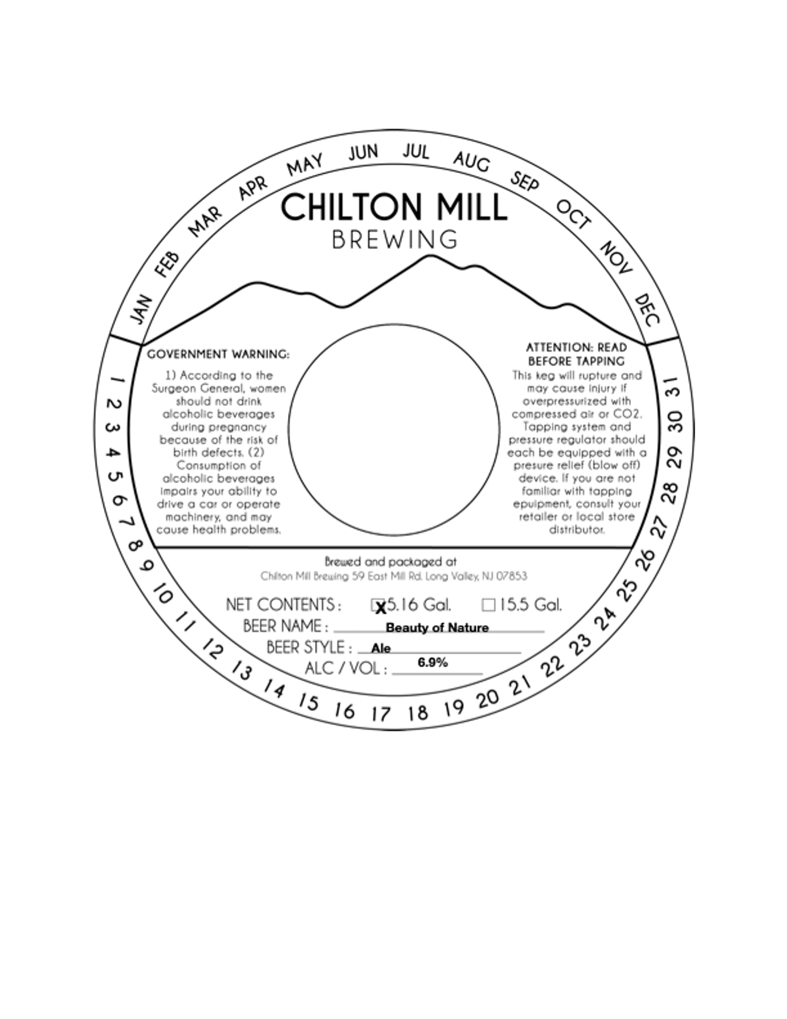 Beauty of Nature by Chilton Mill Brewing - beer label