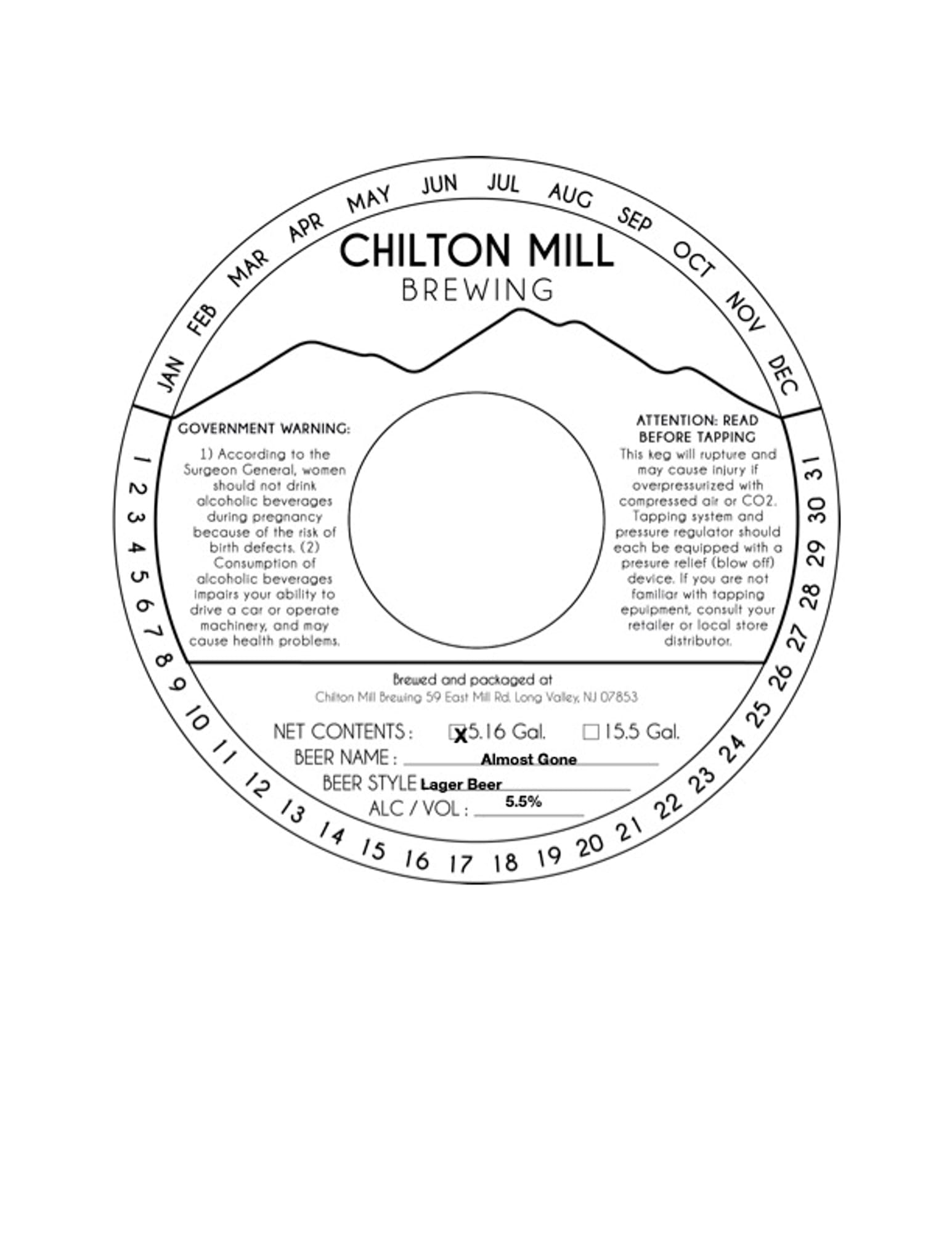 Almost Gone by Chilton Mill Brewing - beer label