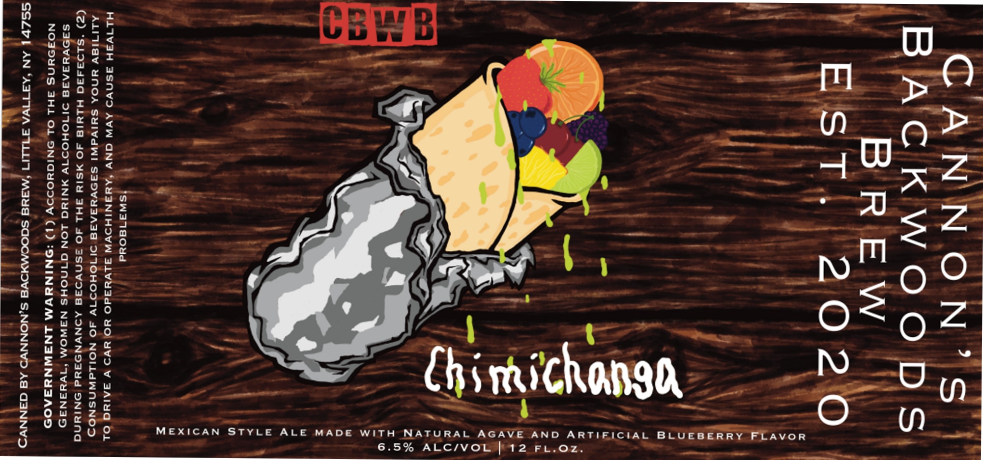 Chimichanga by Backwoods Brewing Company - beer label