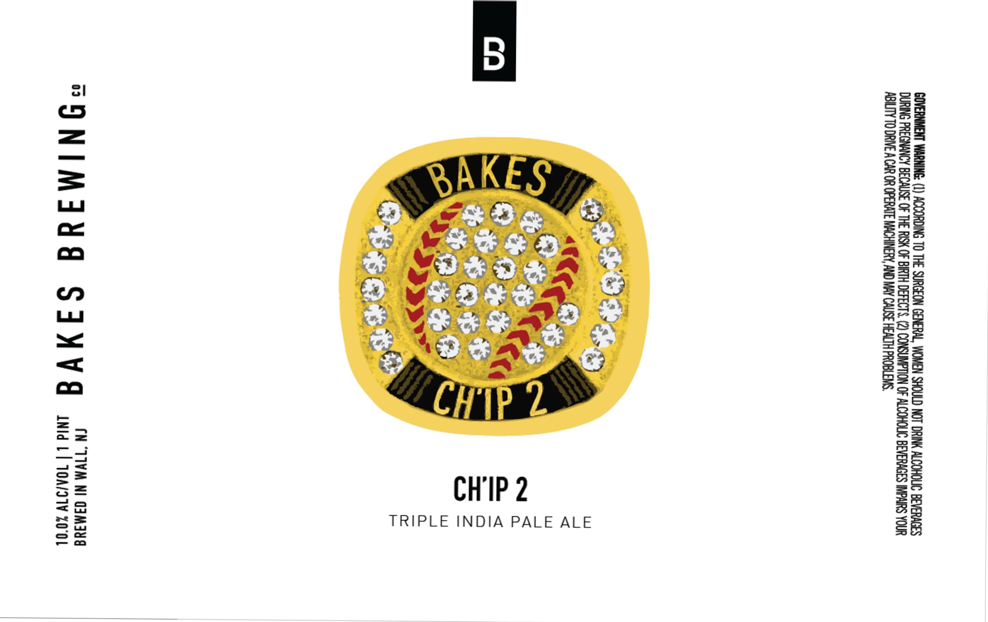 Chip 2 by Bakes Brewing - beer label