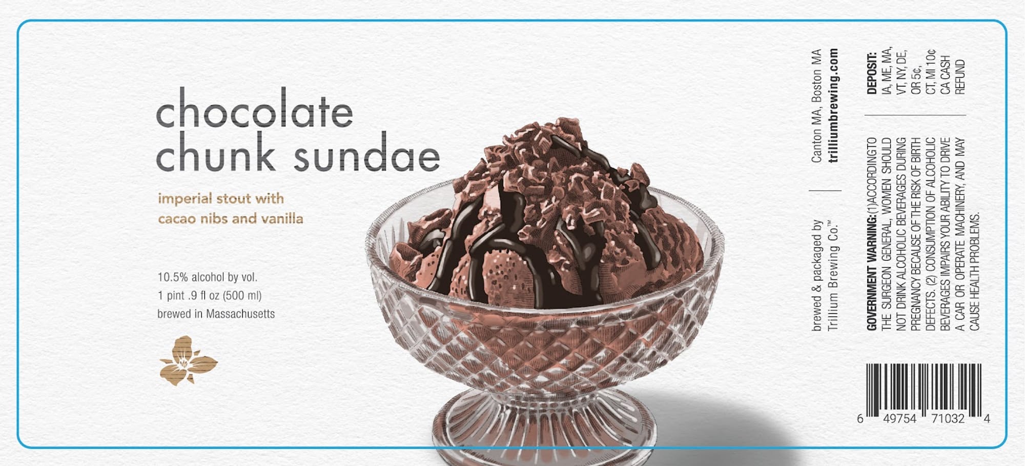Chocolate Chunk Sundae by Trillium Brewing Company - beer label