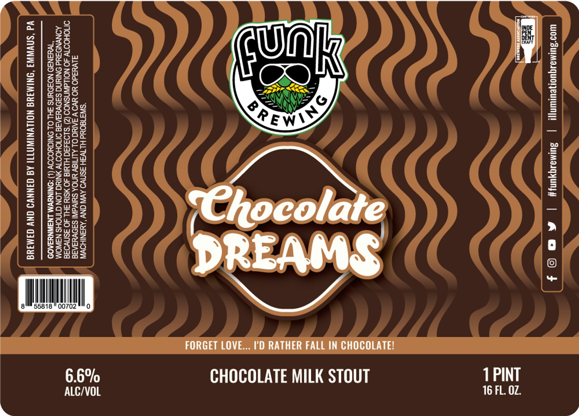 Chocolate Dreams by Funk Brewing - beer label