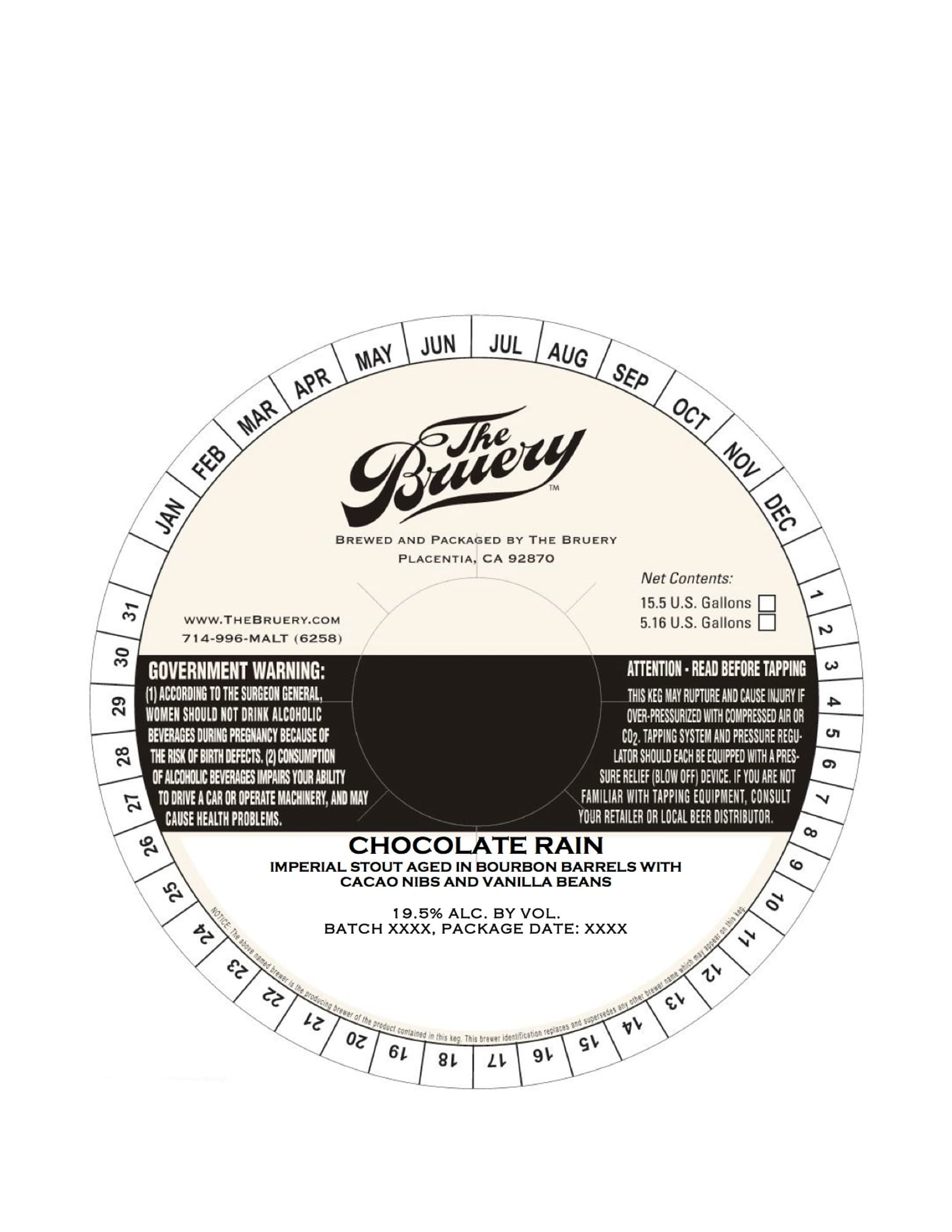 Chocolate Rain by The Bruery - beer label