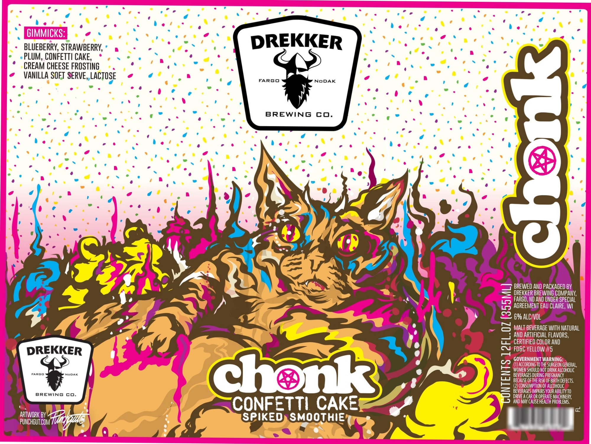 Chonk Spiked Smoothie by Drekker Brewing Co. - beer label