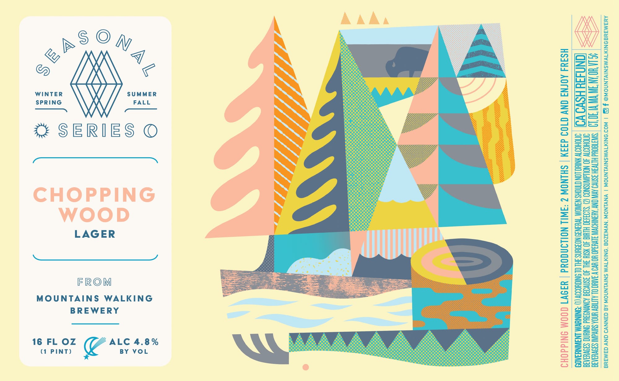 Chopping Wood Lager by Mountains Walking Brewery - beer label