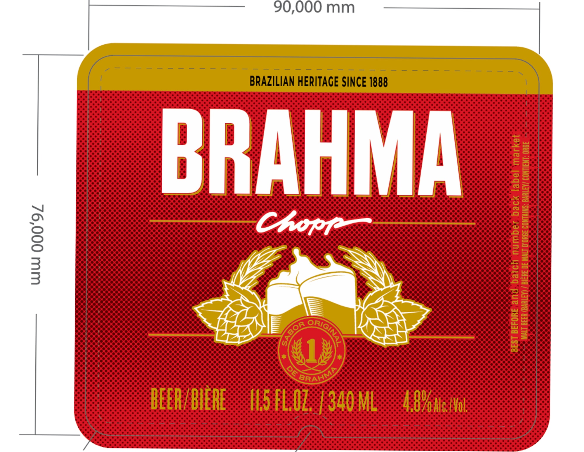 Chopp by Brahma - beer label