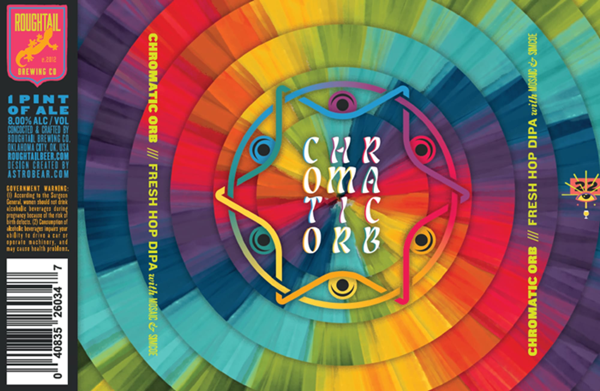 Chromatic Orb by Roughtail Brewing Co. - beer label