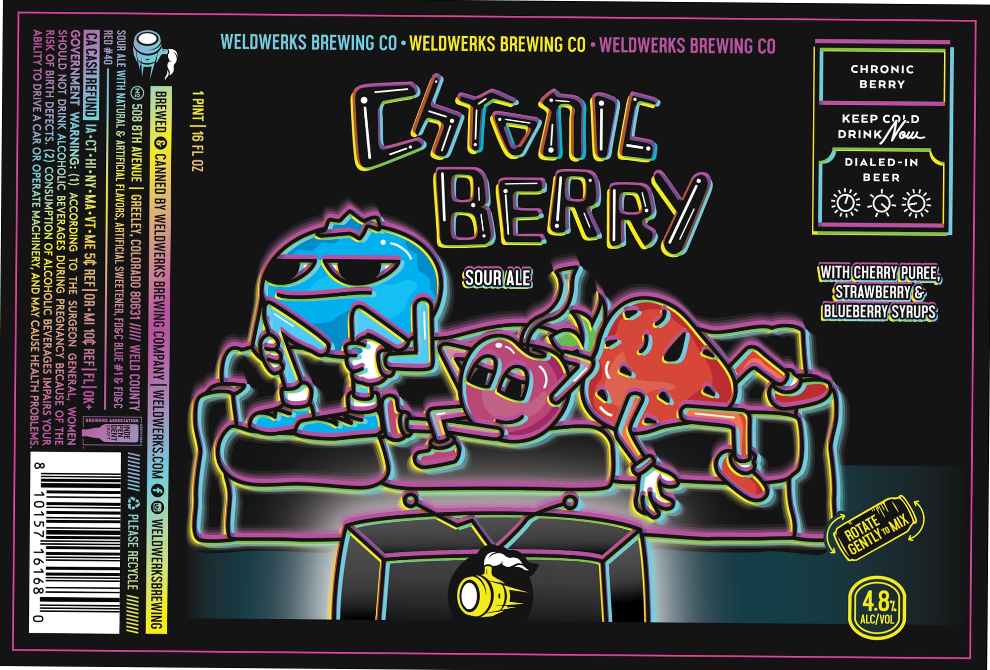 Chronic Berry by WeldWerks Brewing Co. - beer label