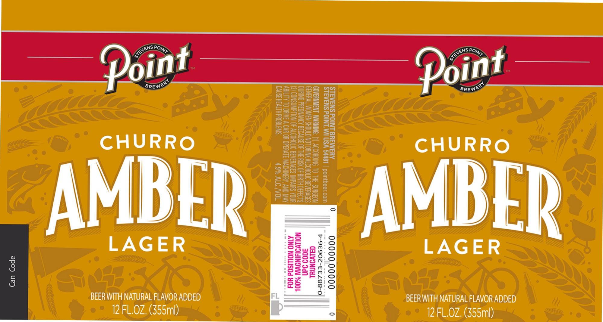 Churro Amber Lager by Stevens Point Brewery - beer label