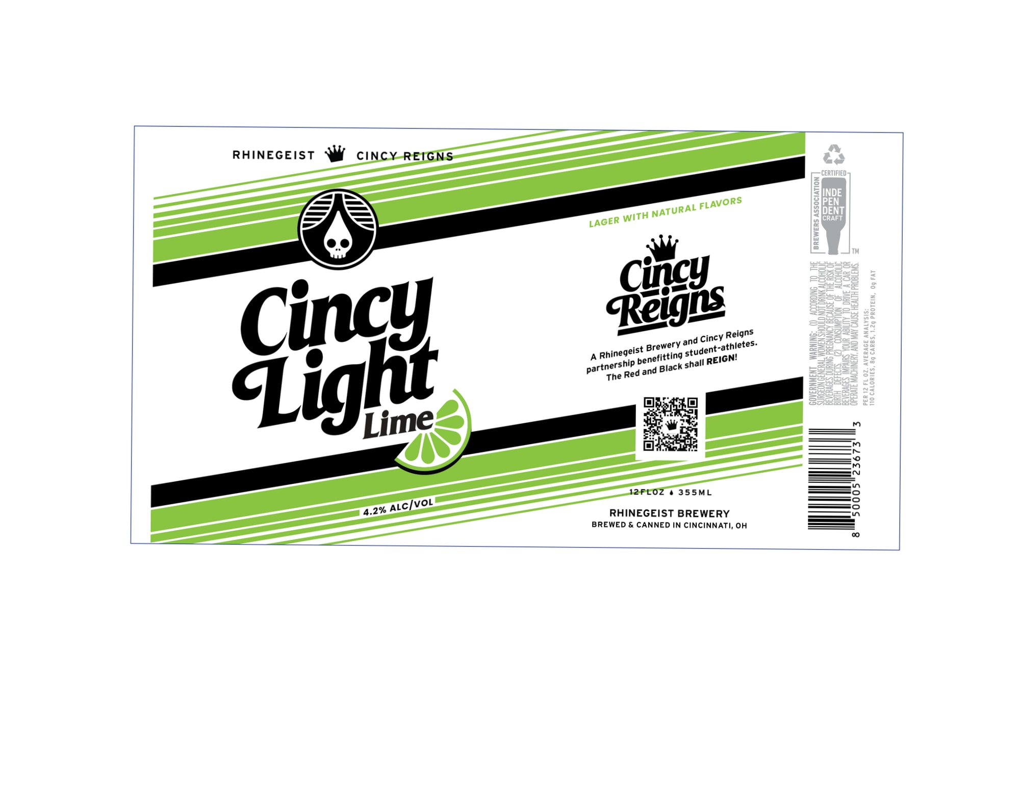 Cincy Light Lime by Rhinegeist Brewery - beer label