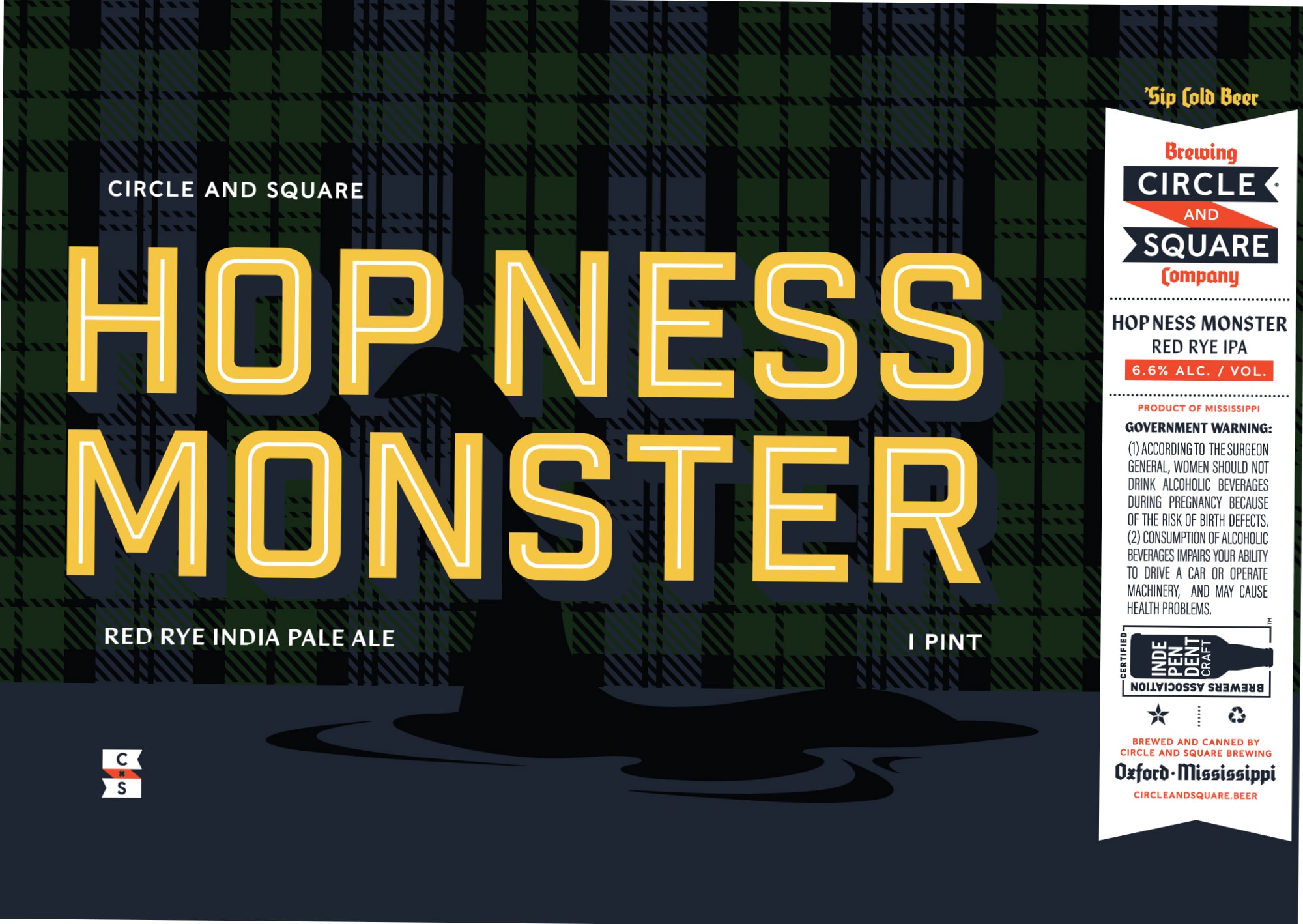 Hop Ness Monster by Circle and Square Brewing Company - beer label