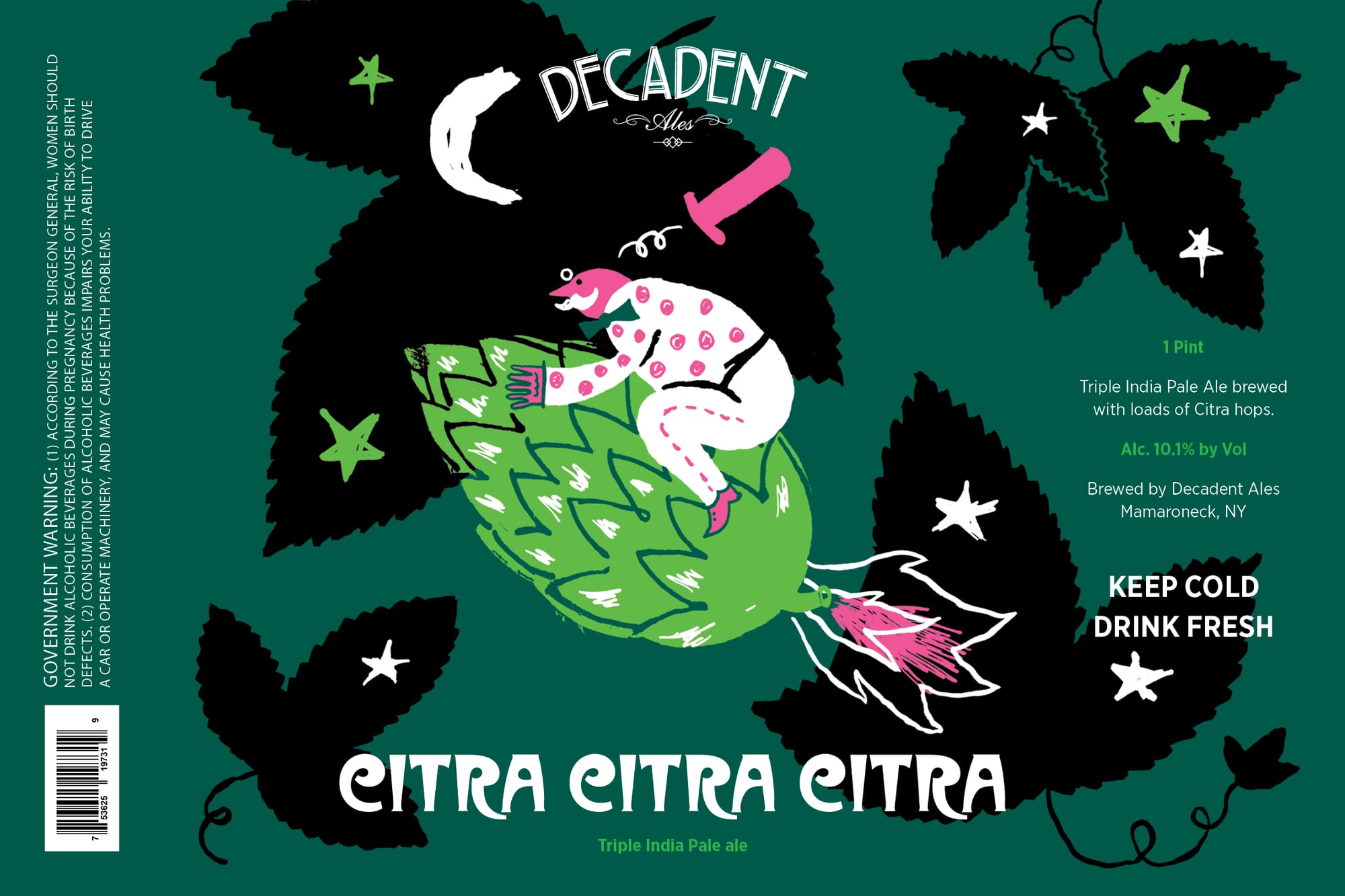 Citra Citra Citra by Decadent Ales - beer label