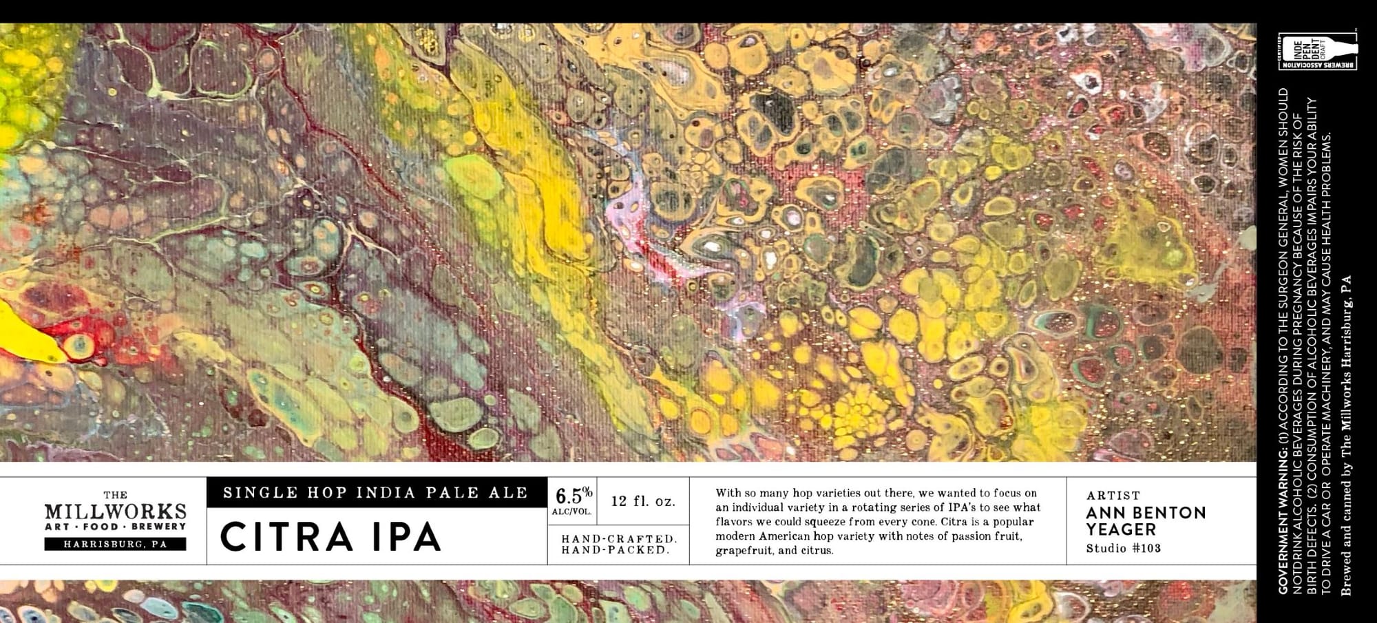 Citra IPA by Millworks - beer label