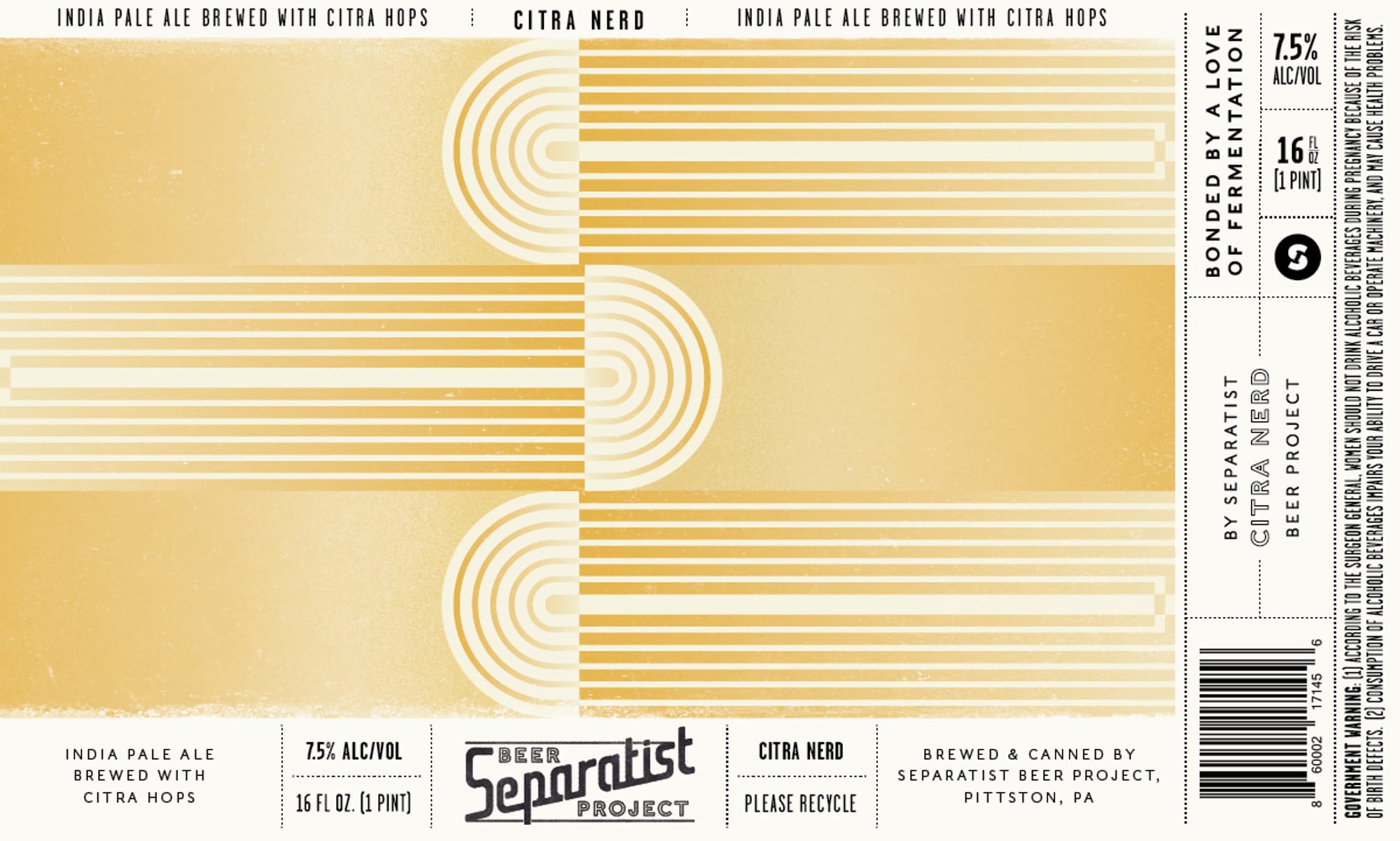 Citra Nerd by Separatist Beer Project - beer label