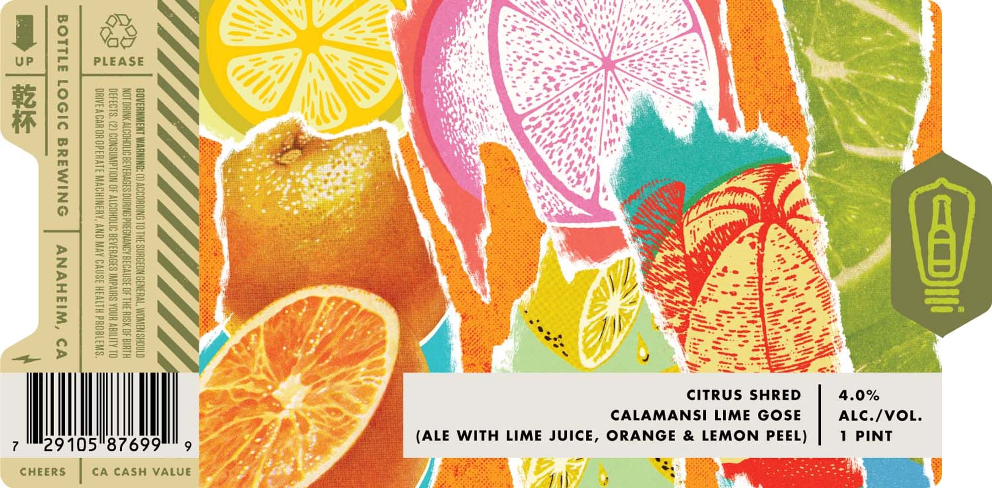 Citrus Shred by Bottle Logic Brewing - beer label