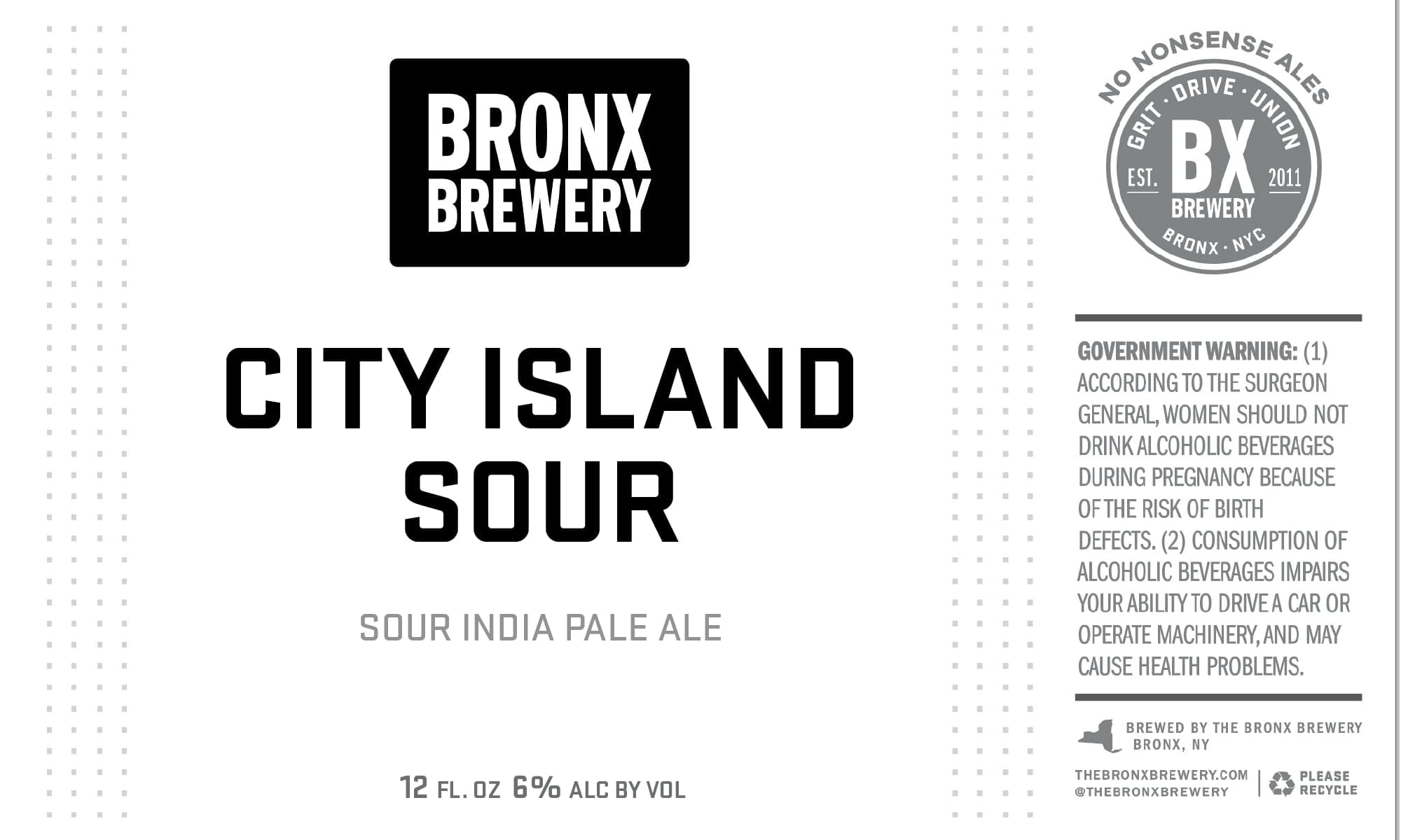 City Island Sour by Bronx Brewery - beer label