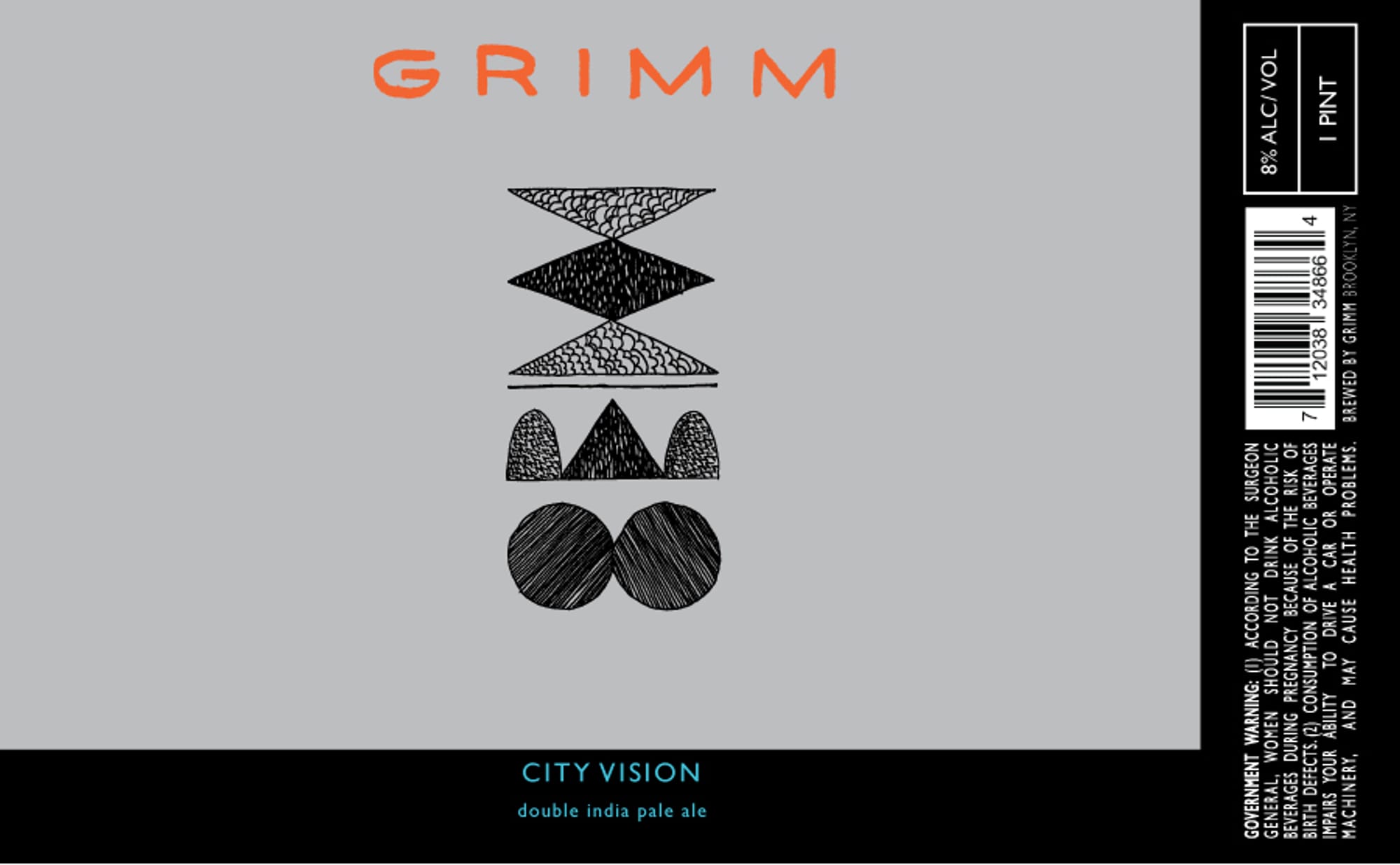 City Vision by Grimm Artisanal Ales - beer label