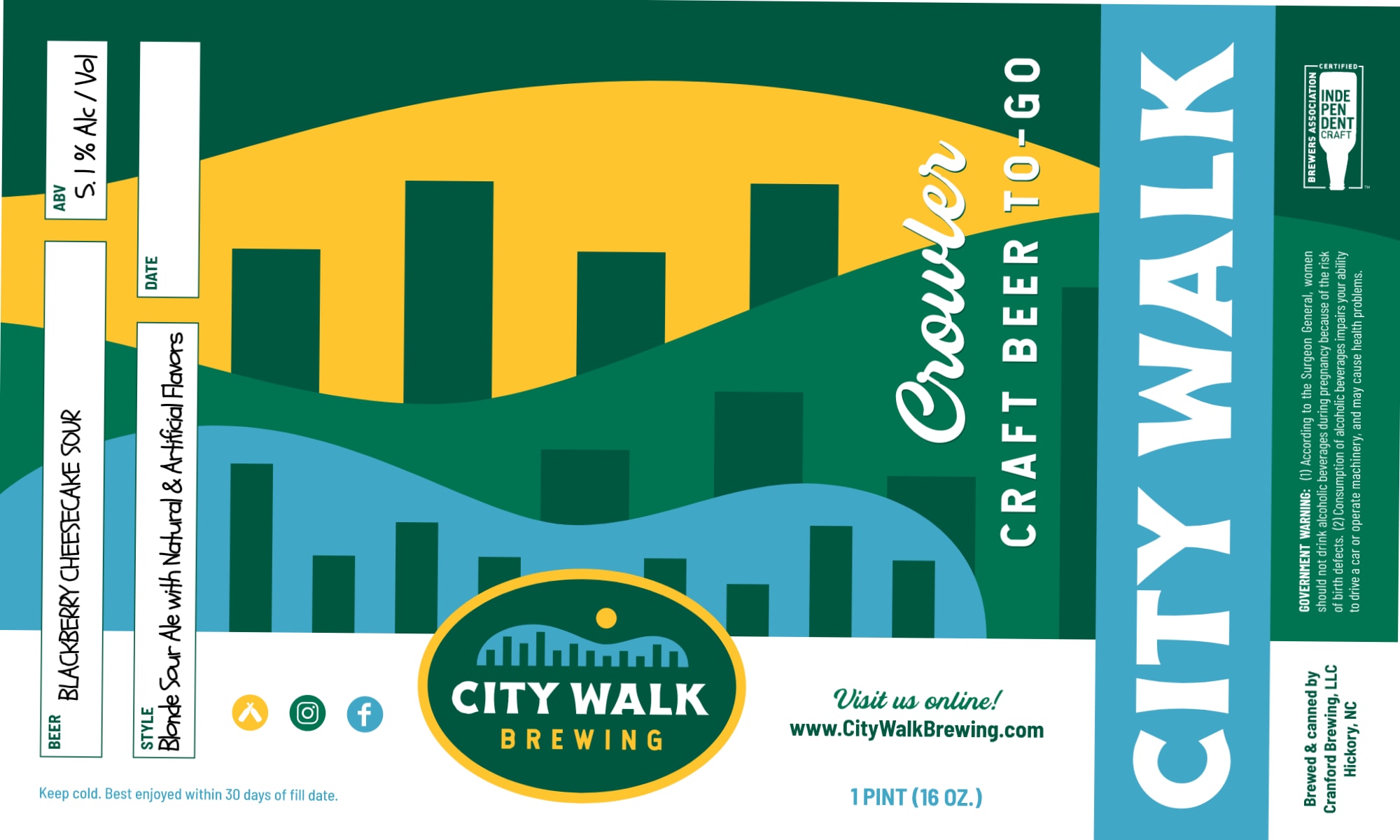 City Walk by City Walk Brewing - beer label