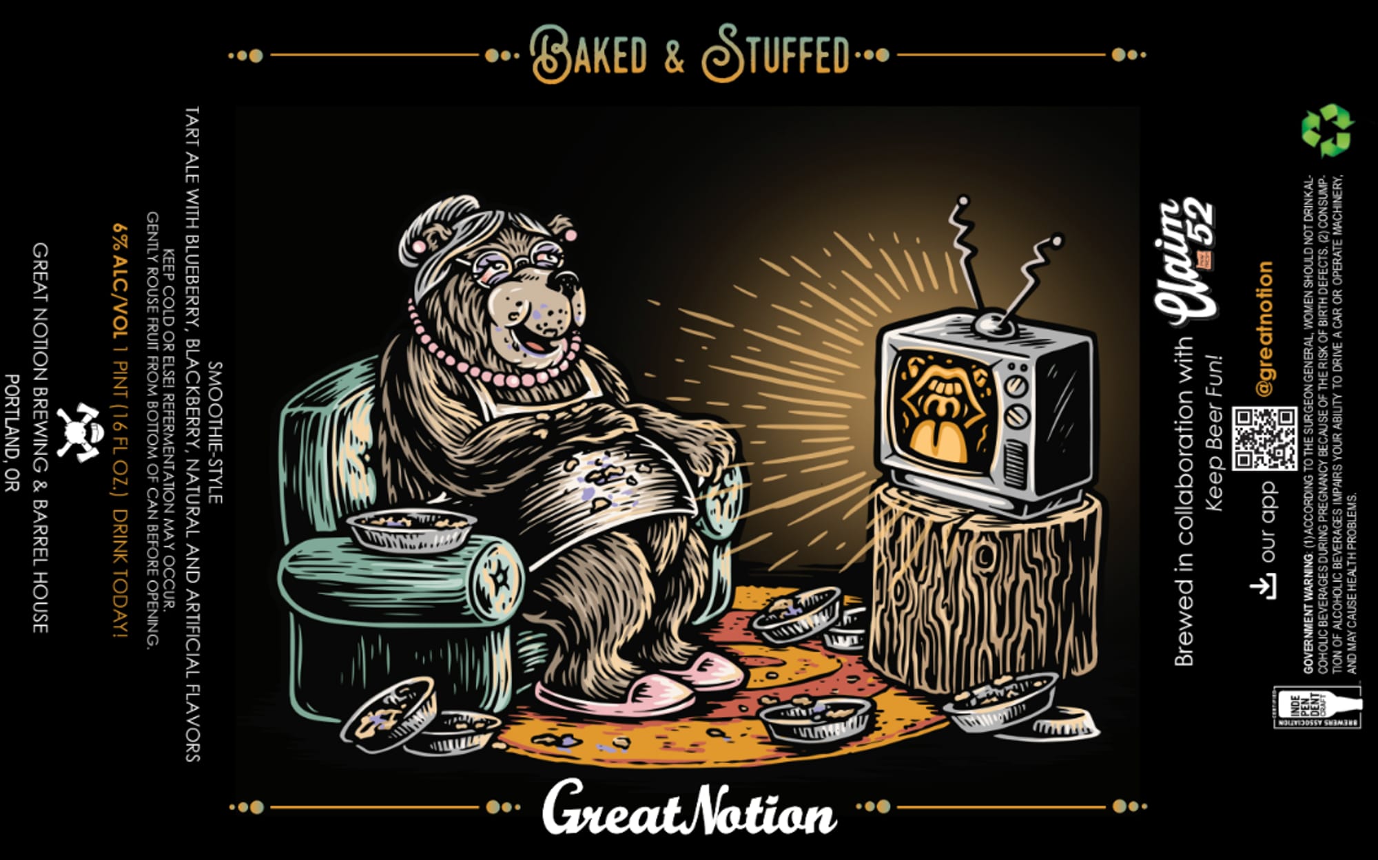 Claim by Great Notion Brewing - beer label
