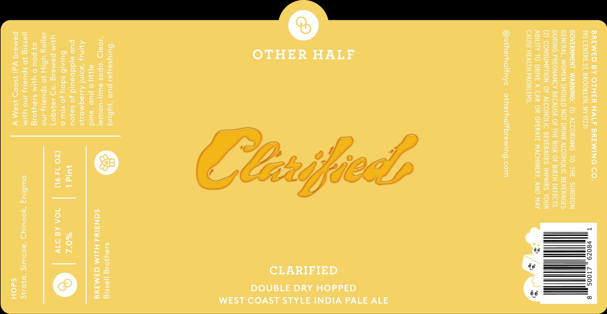 Clarified by Other Half Brewing Co. - beer label