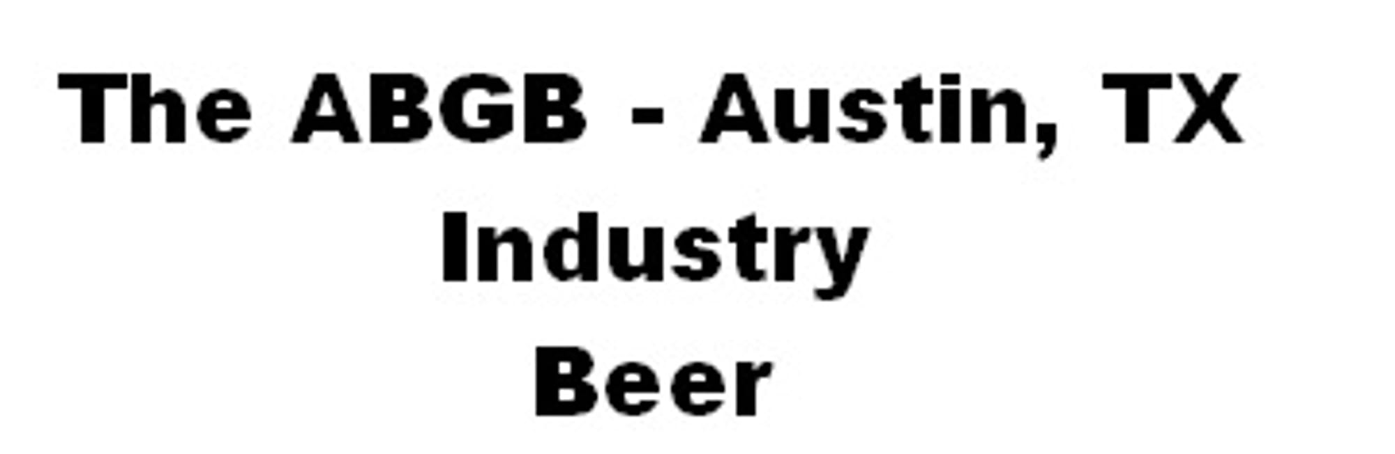Industry by The ABGB - beer label