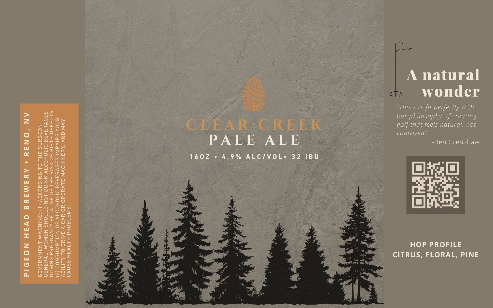 Clear Creek Pale Ale by Pidget Head Brewery - beer label